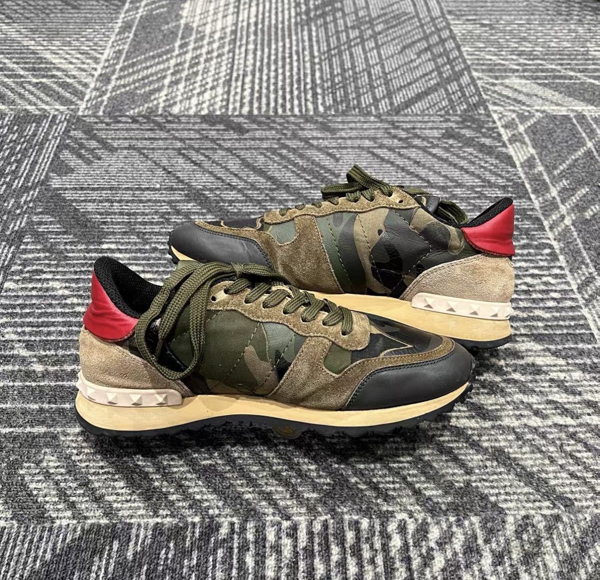 Valentino Valentino Fabric & Leather Camouflage Casual Shoes J42 Size US 7 / IT 37 - 5 Thumbnail