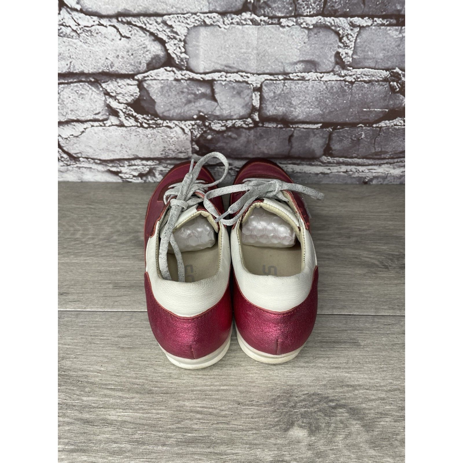 KJUS MJUS Pink Metallic Leather Comfort Casual Lace Up Sneakers W Size US 6.5 / IT 36.5 - 5 Thumbnail