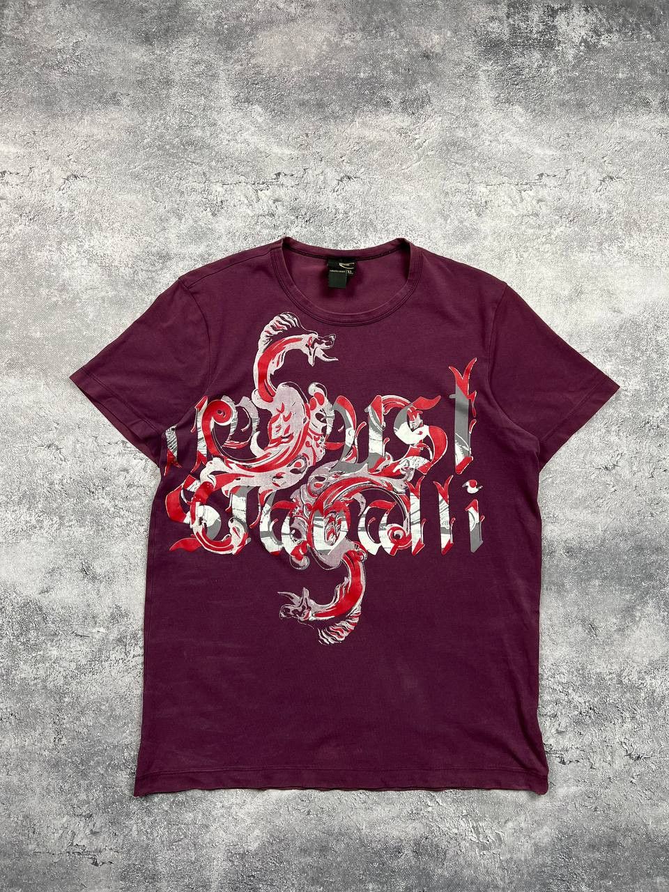 Roberto Cavalli Roberto Cavalli Tee Dragon Big Logo Luxury Just T-Shirt Size US XL / EU 56 / 4 - 1 Thumbnail