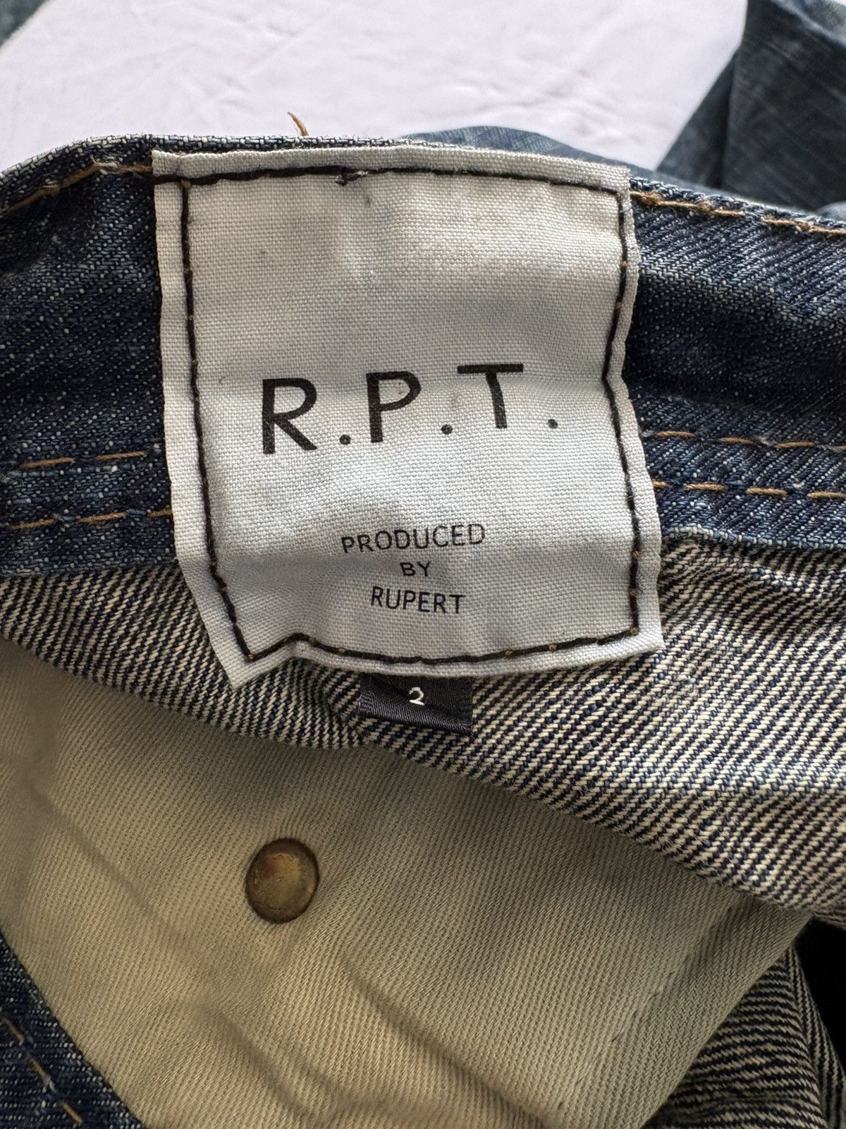 If Six Was Nine JAPANESE BRAND RUPERT BLEACH DISTRESSED JEANS Size US 31 - 7 Thumbnail