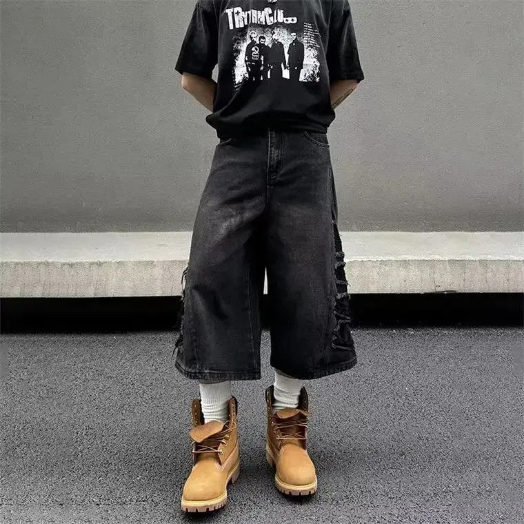 Japanese Brand Retro ripped denim shorts Size US 32 / EU 48 - 5 Thumbnail