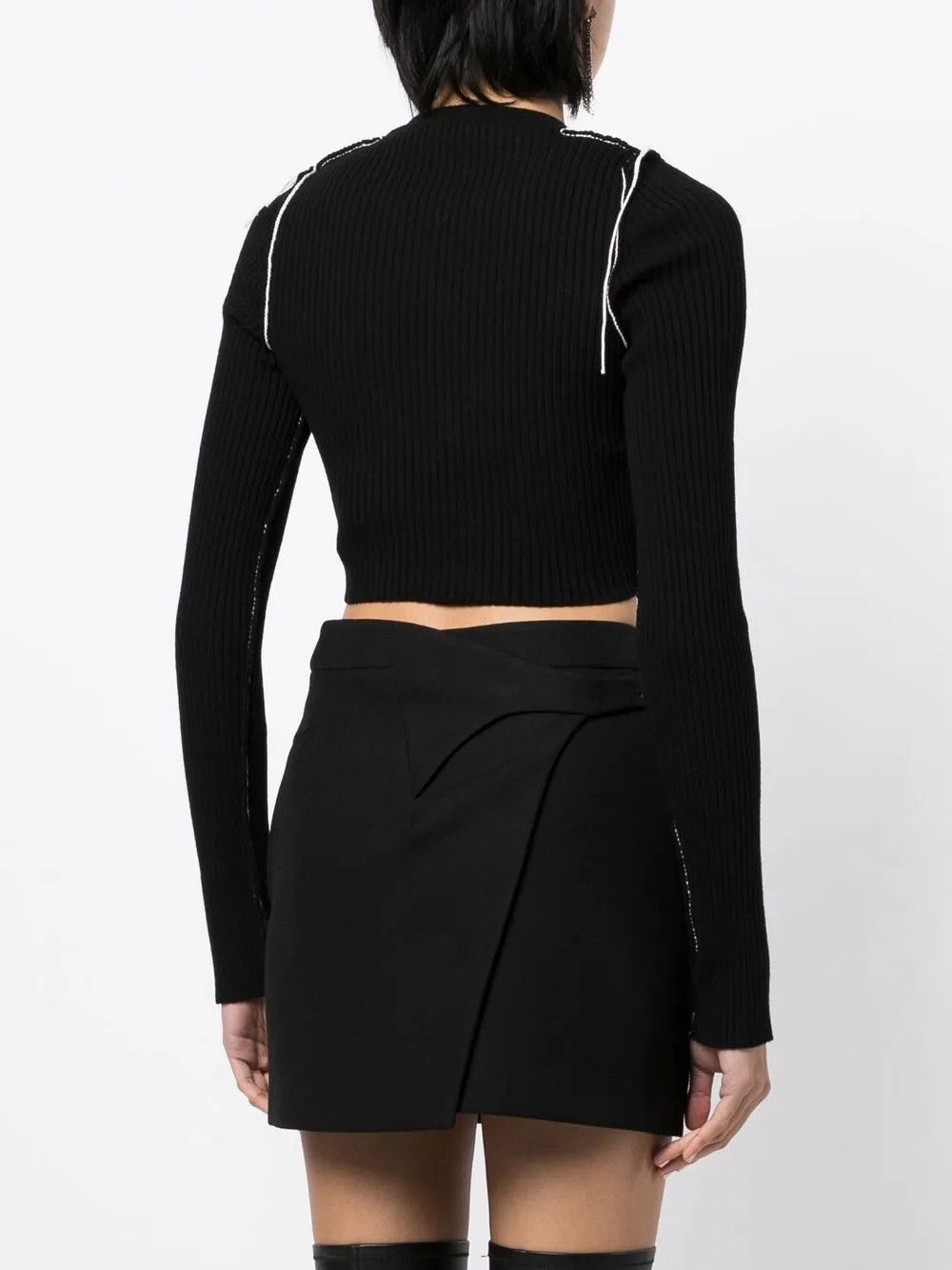 Off-White o1y1225 Cardigan in Black/White Size M / US 6-8 / IT 42-44 - 4 Thumbnail