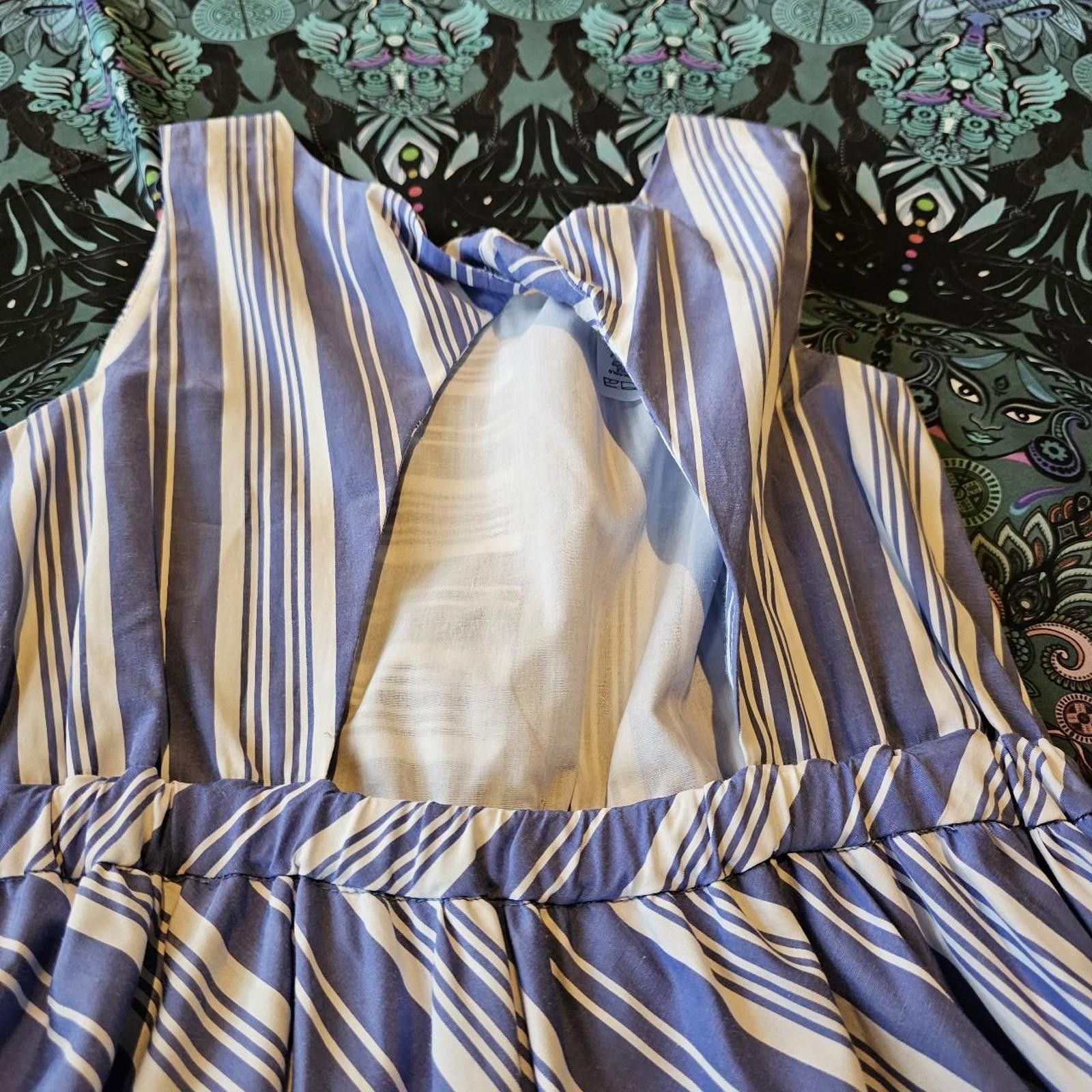 Designer Bonnie Jean Kid's White and Blue Dress NWT Size ONE SIZE - 6 Thumbnail