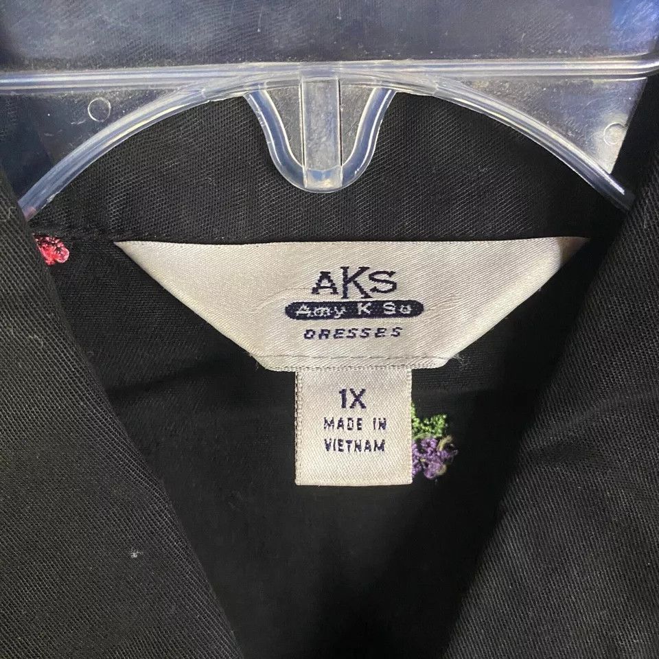 Other AKS Amy K Su Top Women's 1X Button Up Black Plus | Grailed