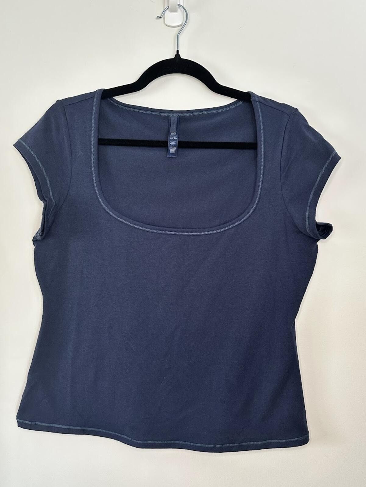 Swims NWOT SKIMS Scoop Neck Tee - Navy - Sz. 2X Size XXL / US 16-18 / IT 52-54 - 2 Thumbnail