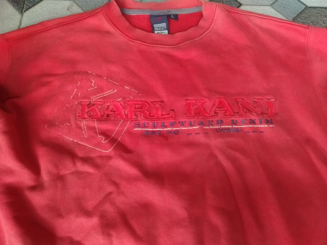 Karl Kani Karl Kani Vintage 90s Embroidery Sweater Streetwear Red Size US L / EU 52-54 / 3 - 2 Thumbnail