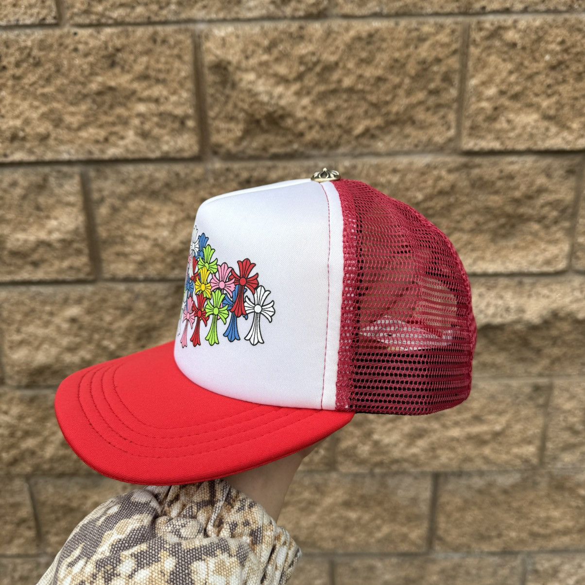 Chrome Hearts Chrome Hearts Multi Color Crosses Trucker Hat Size ONE SIZE - 2 Thumbnail