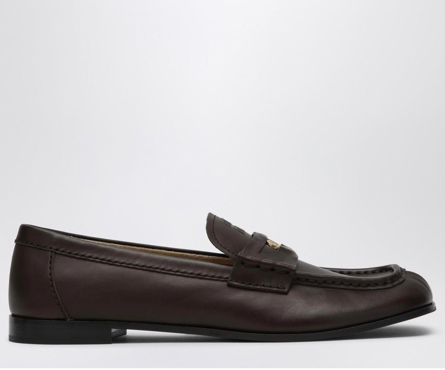 Miu Miu leather loafers with penny size 37
