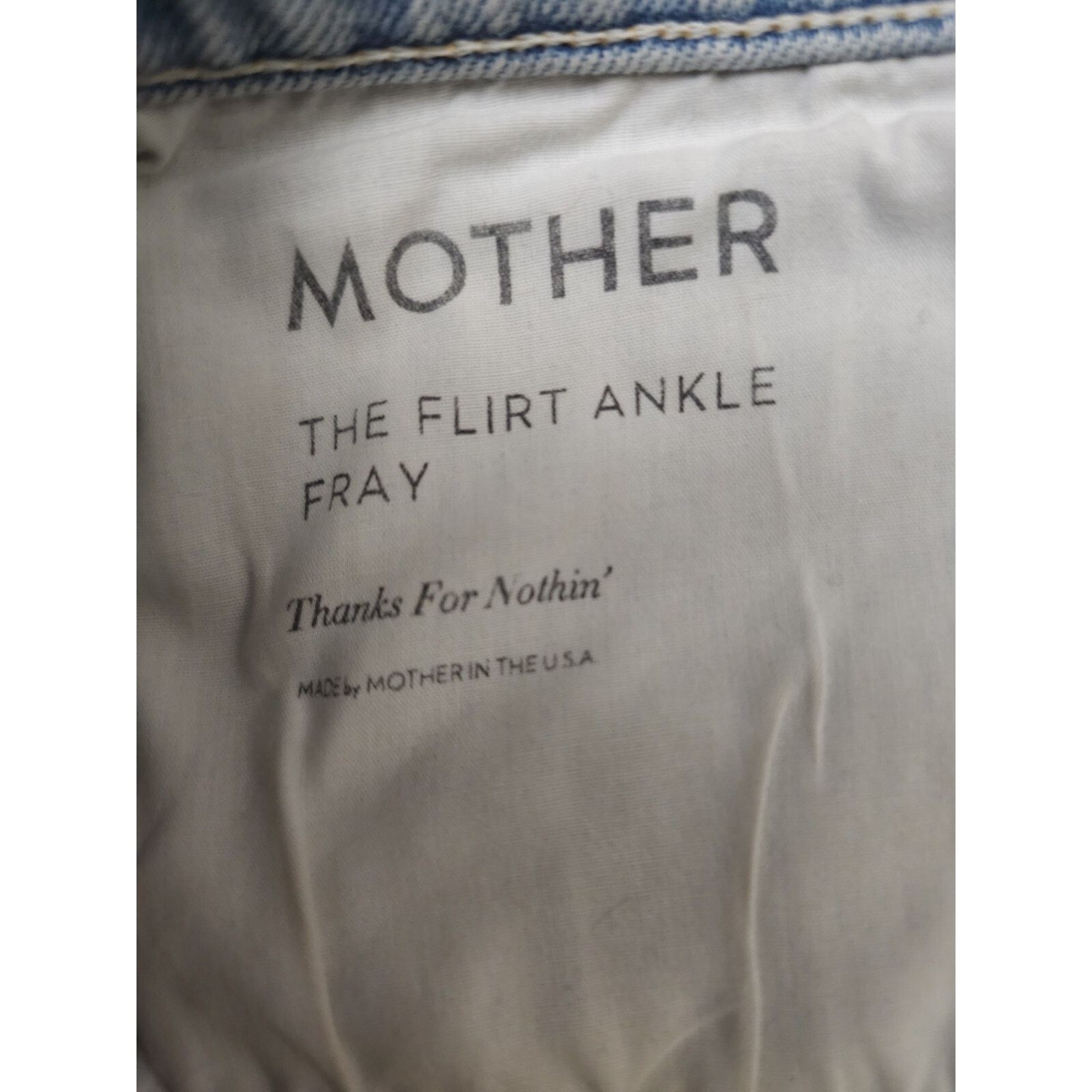 MOTHER Mother Superior The Flirt Ankle Fray In Thanks For Nothin Size 28" / US 6 / IT 42 - 6 Thumbnail