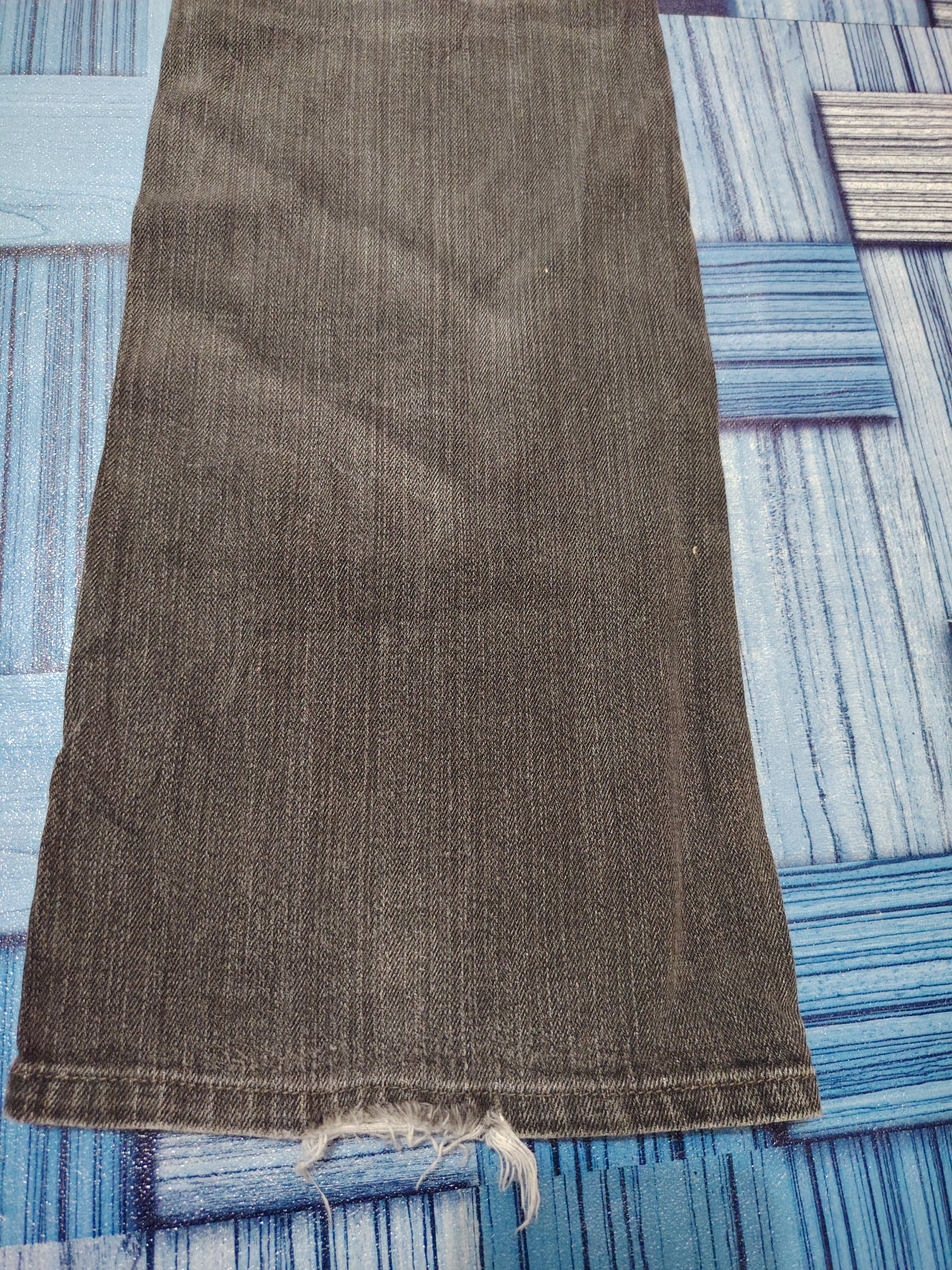 Le Grande Bleu (L.G.B.) Japanese Nicole Club Washed Black Distressed Flared Jeans Size US 29 - 21 Thumbnail