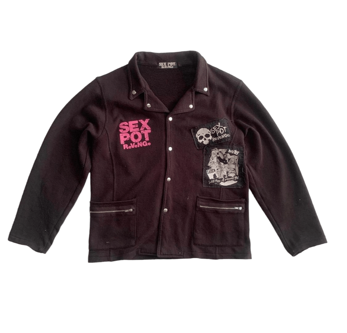 If Six Was Nine Vintage Japanese Sex Pot Revenge Punk Skull Jacket | Grailed