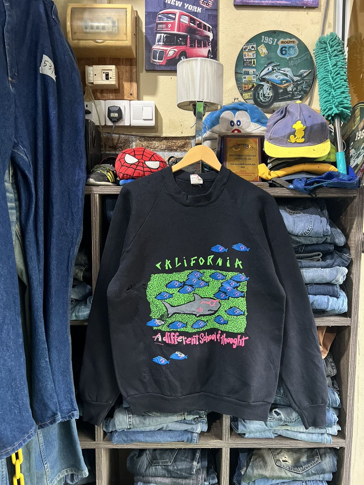 Fruit Of The Loom 🔥Vintage Fruit of The Loom California Crewneck Sweatshirt Size US M / EU 48-50 / 2 - 1 Thumbnail