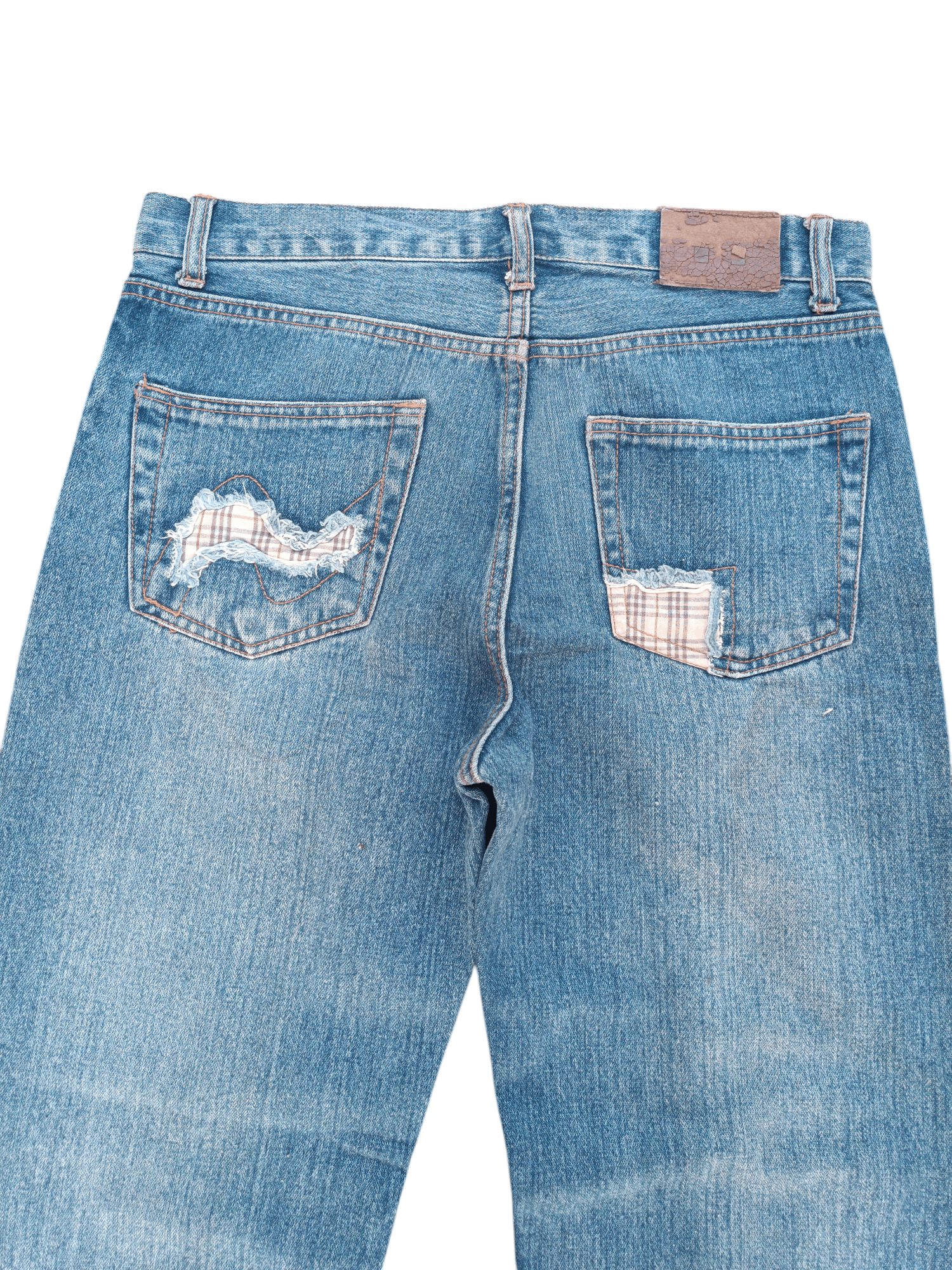 Hysteric Glamour × Japanese Brand RARE🔥JAPANESE DISTRESSED NYLAUS JEANS WHISKERS FADED E208 Size US 32 / EU 48 - 3 Thumbnail