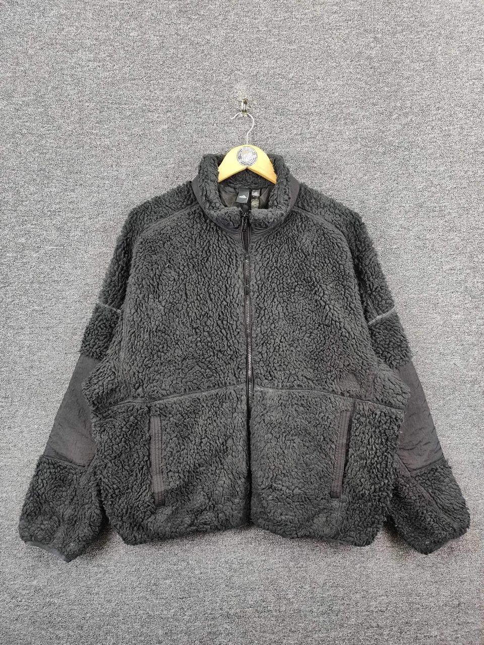 Adidas Vintage Adidas Three Stripes Sherpa Fleece Jacket Size US L / EU 52-54 / 3 - 1 Thumbnail