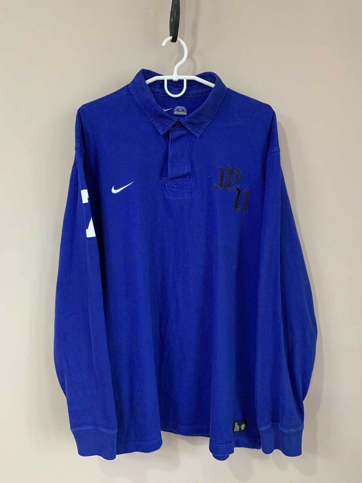Nike Manchester United Rugby Nike Long Sleeve Shirt Soccer Retro Size US XXL / EU 58 / 5 - 1 Thumbnail