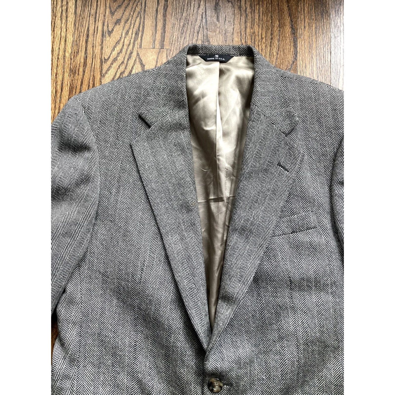 Polo Ralph Lauren VINTAGE Polo Ralph Lauren Blazer Mens 42 Wool Herringbone Gray Size US XL / EU 56 / 4 - 4 Thumbnail