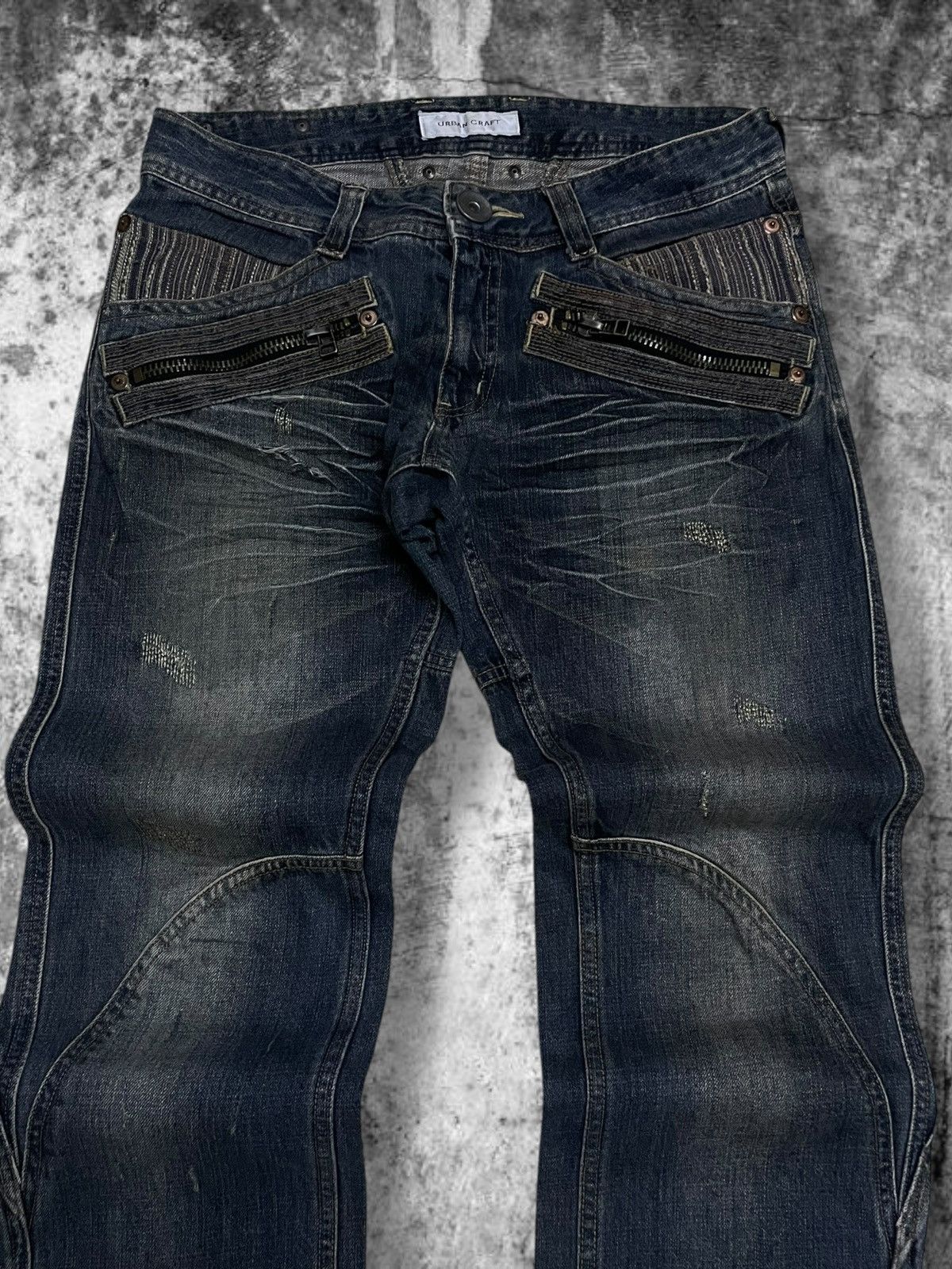 Japanese Brand Vintage Japan Designer 90’s Urban Craft Distressed Denim Size US 32 / EU 48 - 9 Thumbnail