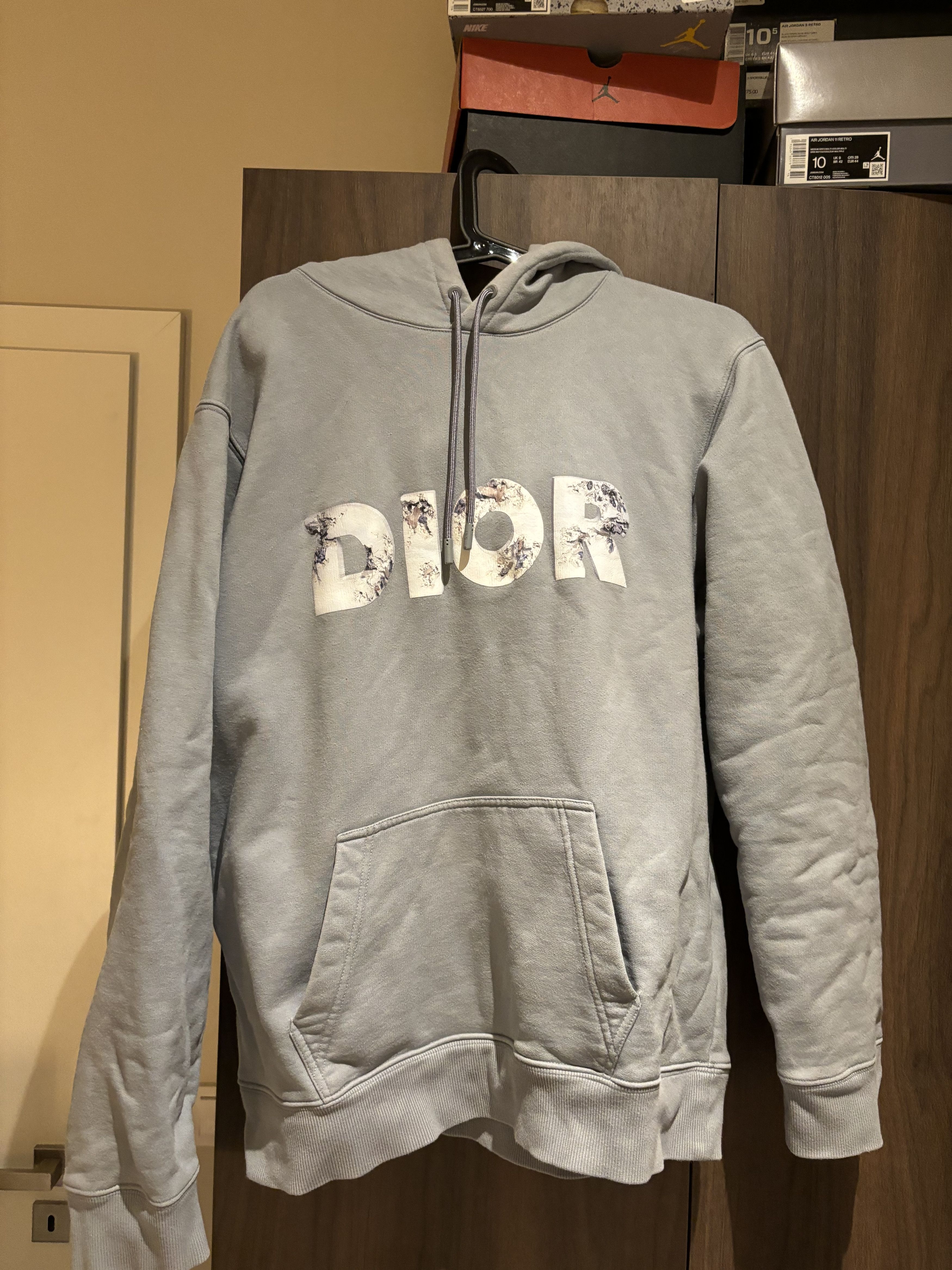 image of Christian Dior X Daniel Arsham Hoodie in Grey, Men's (Size XL)