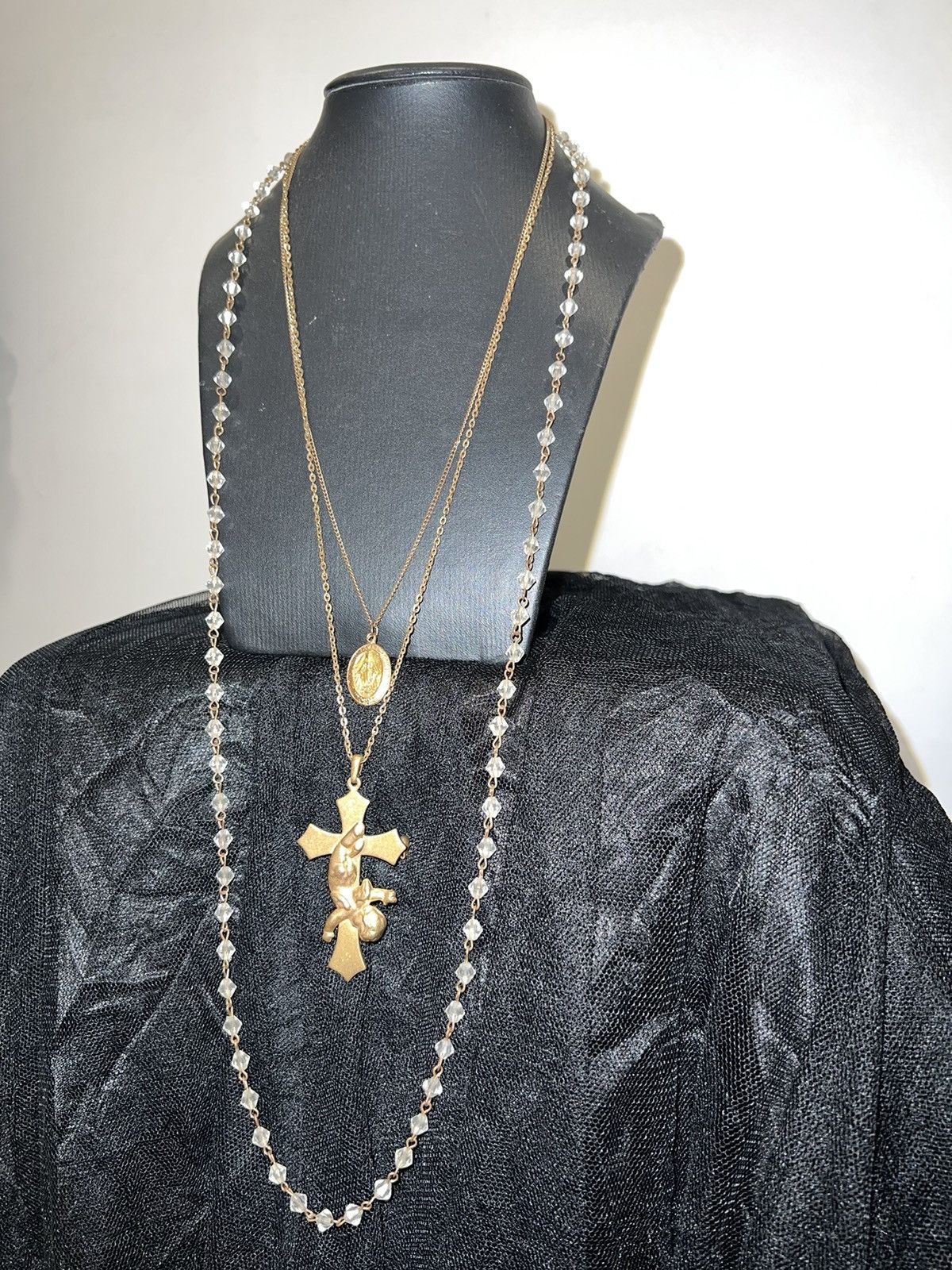 Japanese Brand Vintage Falling Angel Layered necklace 🧝🏻‍♀️ Size ONE SIZE - 3 Thumbnail