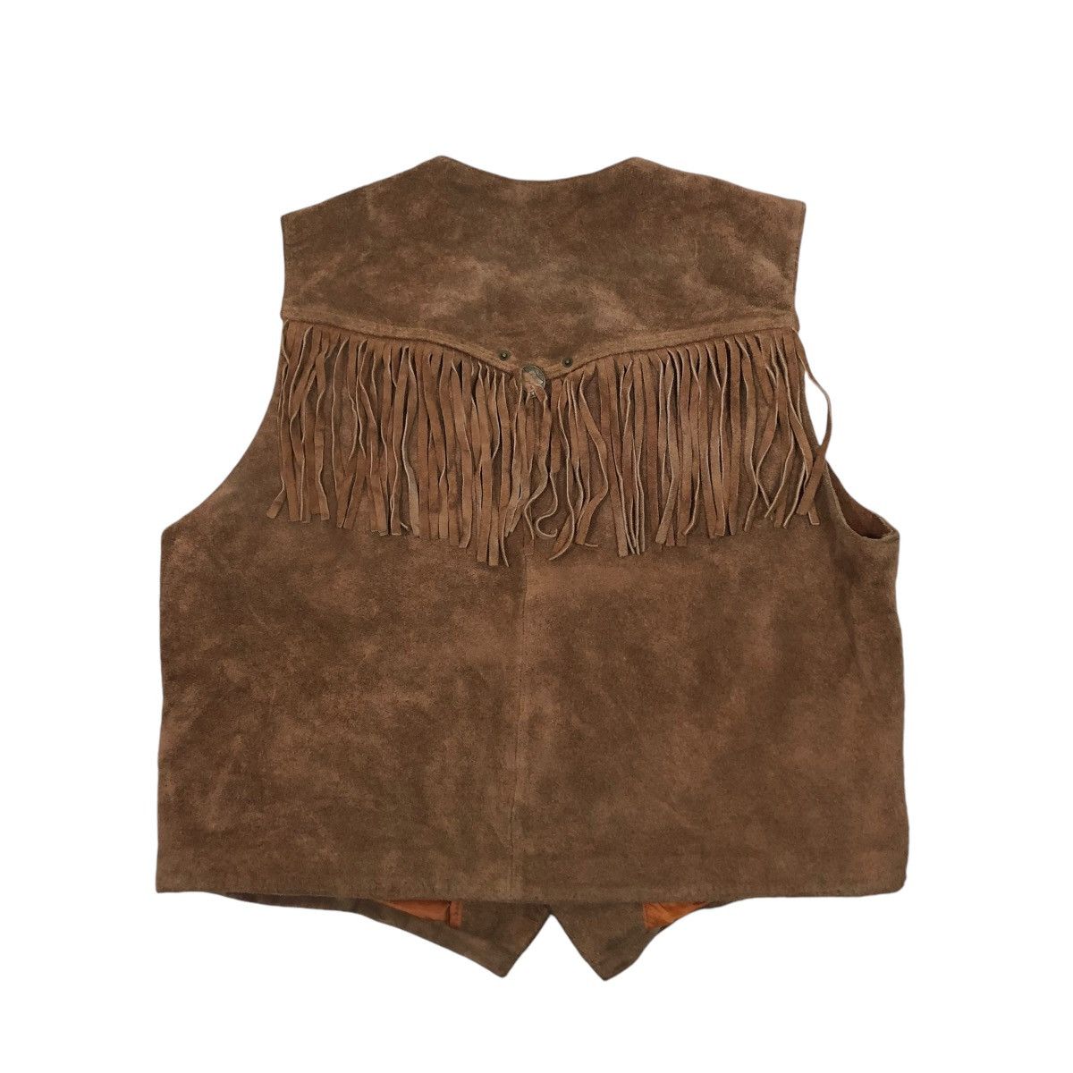 Japanese Brand 🔥VINTAGE VEST GENUINE LEATHER COWBOY DESIGN CHATTIGRE Size US M / EU 48-50 / 2 - 2 Thumbnail