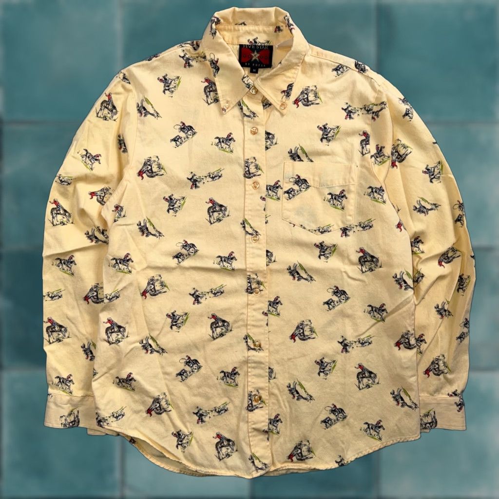 Roper VINTAGE Five Star by Roper Western Button Down Shirt M Horses AOP Shirt Size M / US 6-8 / IT 42-44 - 1 Thumbnail