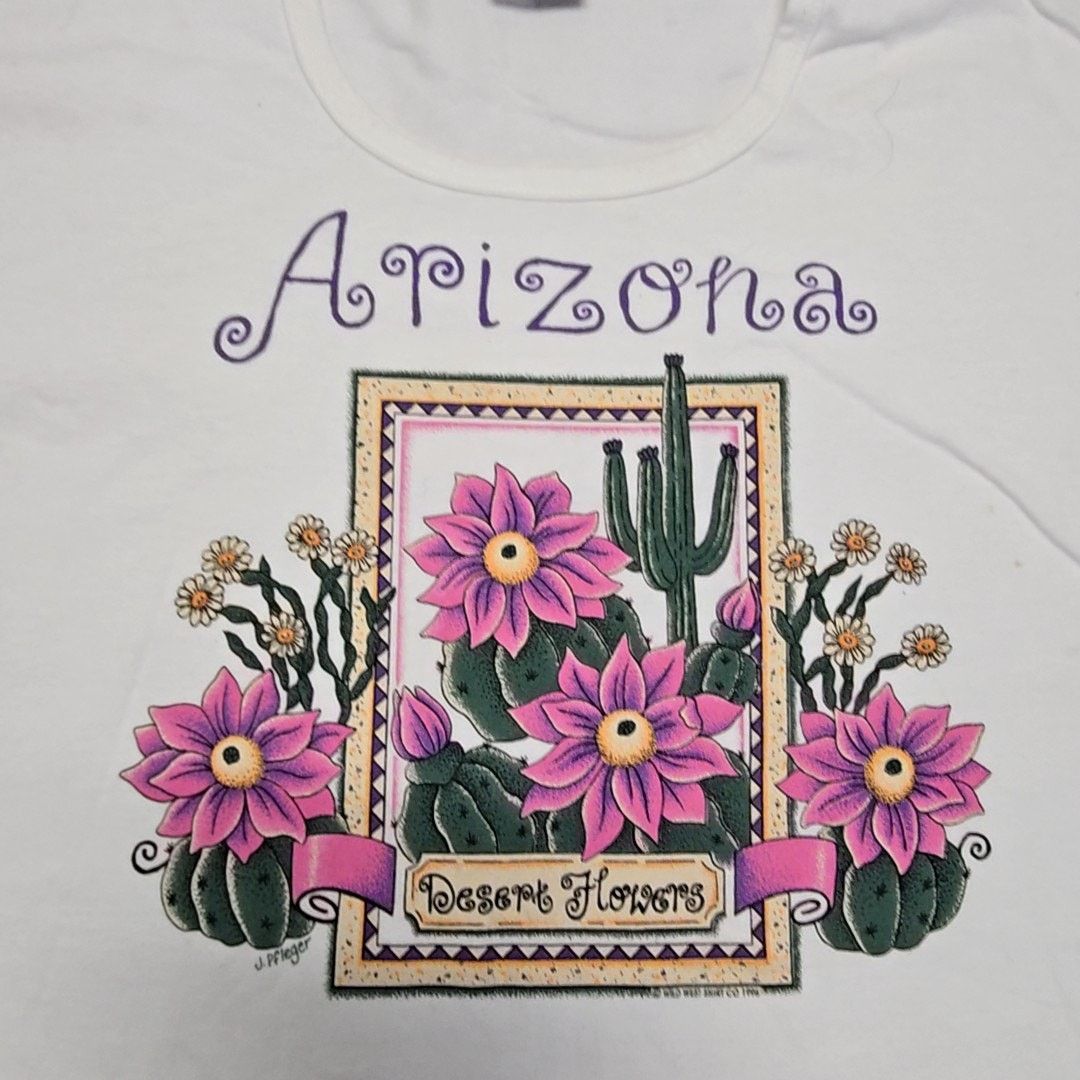 Vintage Vintage Arizona Desert Flowers Shirt Graphic Tee L Size L / US 10 / IT 46 - 2 Thumbnail