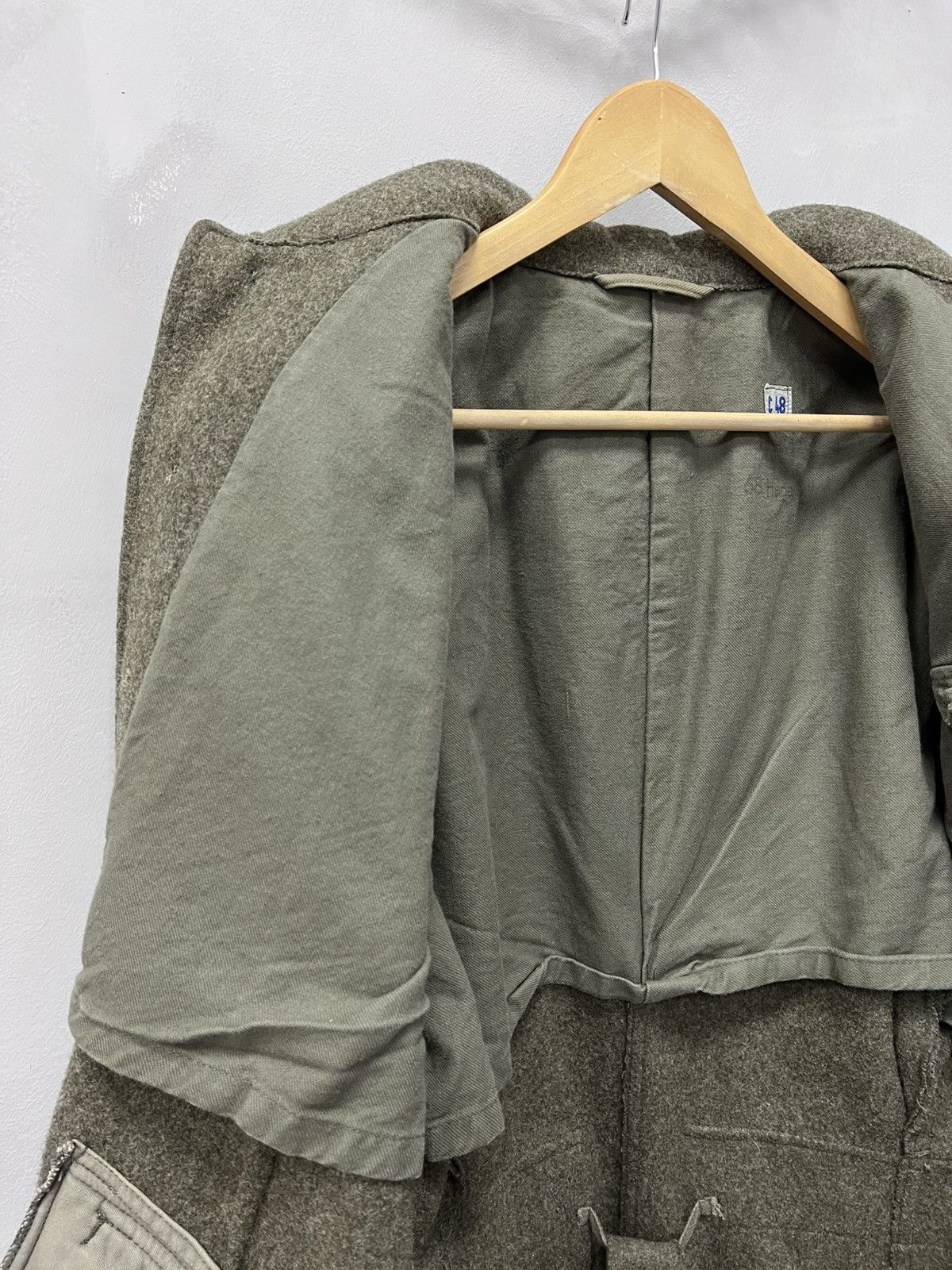 Japanese Brand × Vintage Vintage Wool Jacket Swedish Military 1955 Heavy Jacket Army Size US M / EU 48-50 / 2 - 10 Thumbnail