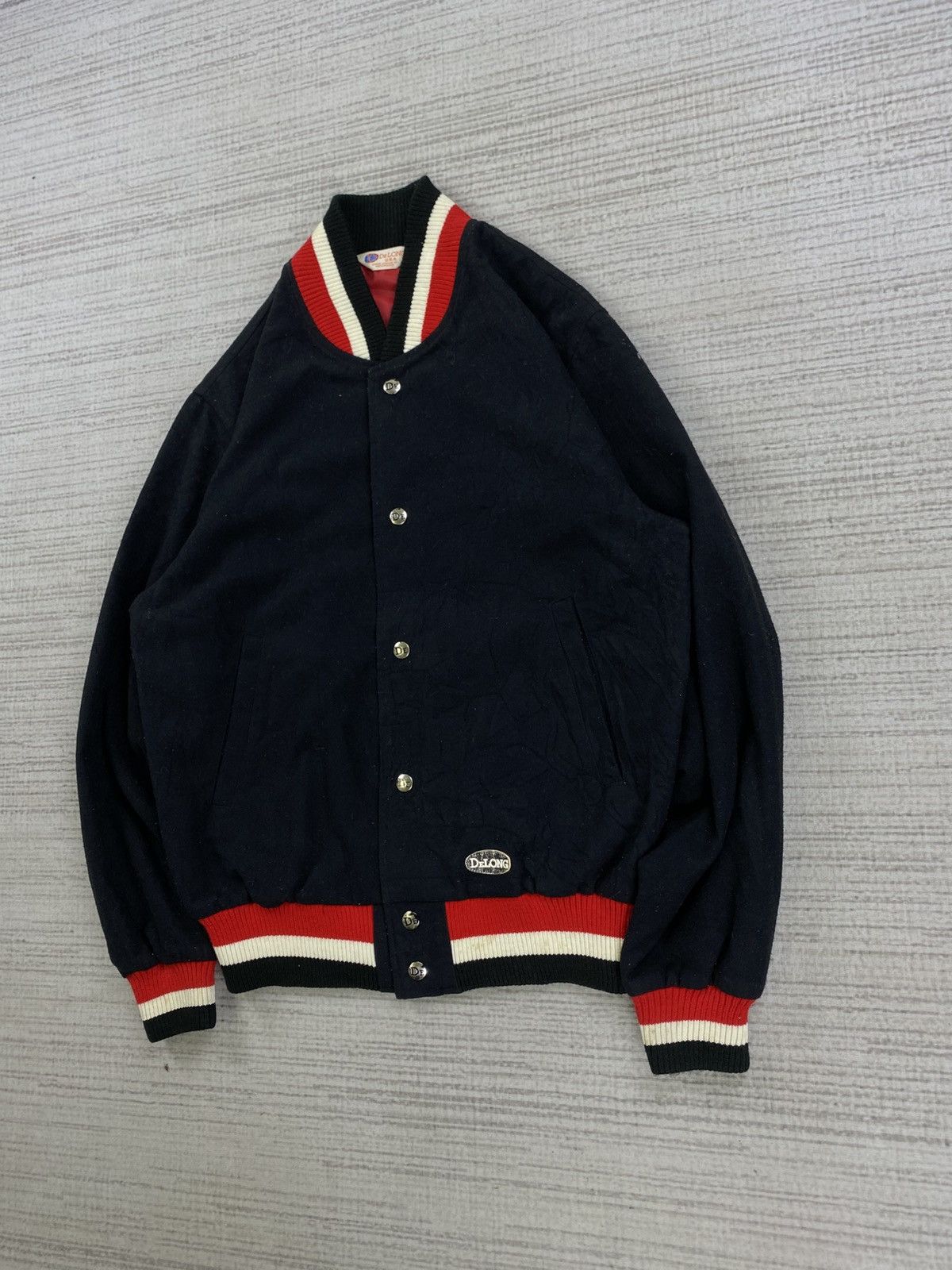 Delong × Vintage Vintage Delong Fullbutton Varsity Style Jacket Size US M / EU 48-50 / 2 - 4 Thumbnail