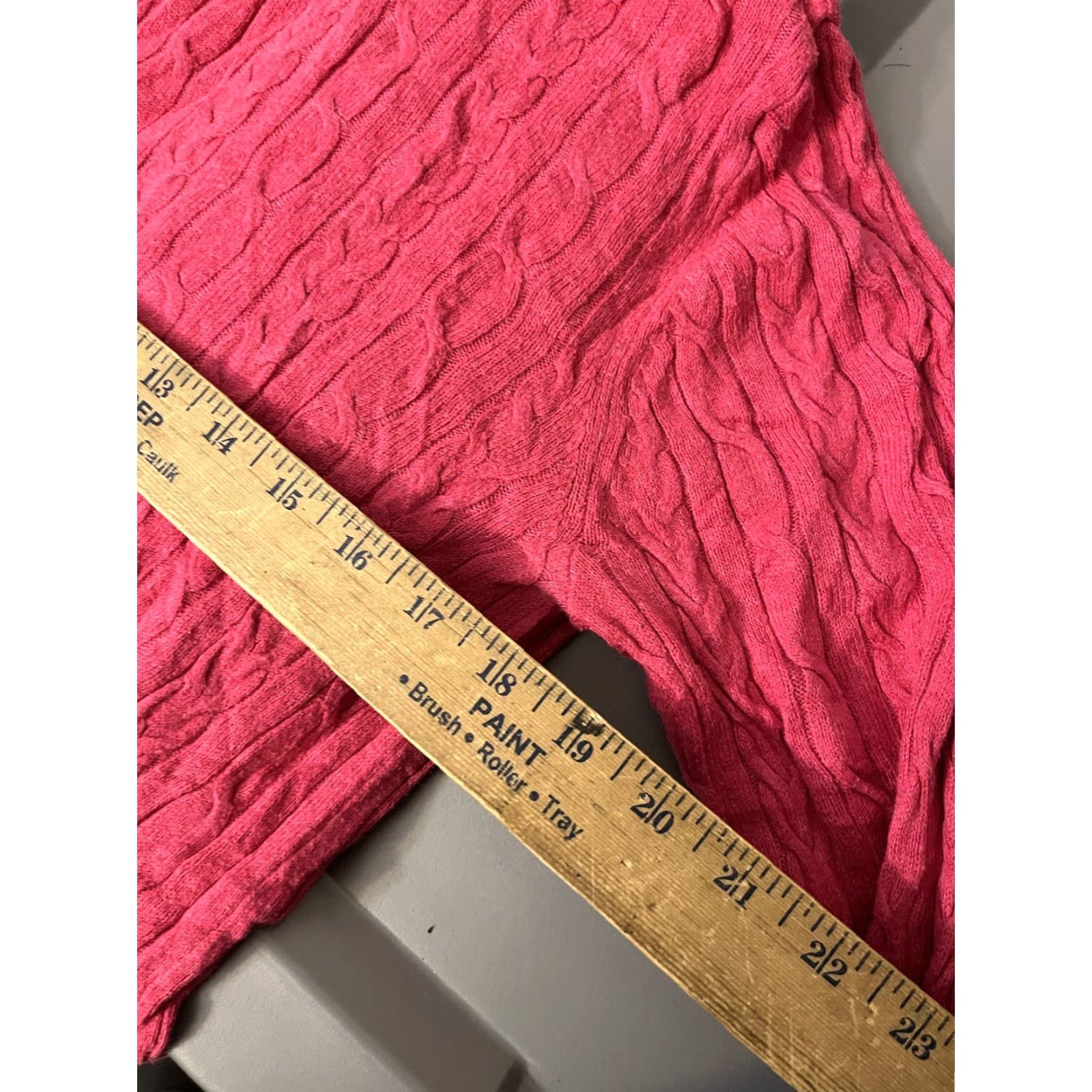 Vintage VINTAGE A New Day Womens Pullover Sweater Shirt XL Pink Cable Knit Long Sleeve Scoop Neck Mens? Womens Size XL / US 12-14 / IT 48-50 - 5 Thumbnail