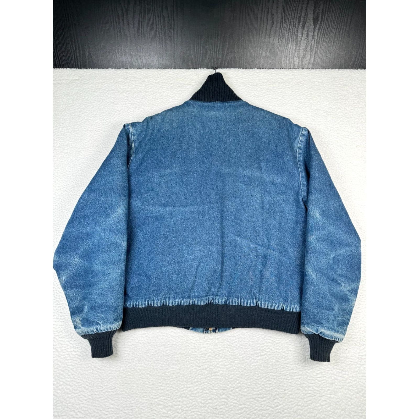 Vintage VINTAGE OshKosh B'gosh Bomber Jacket Denim Men's Medium - Faded Distressed, Blue, Zipper, Outdoor, 90s, Jacket, Mens Size US M / EU 48-50 / 2 - 3 Thumbnail