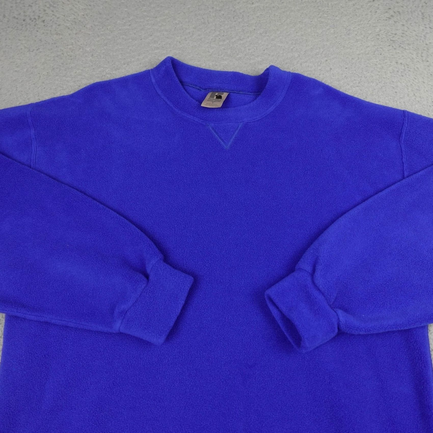 Russell Athletic VINTAGE Russell Athletic Sweatshirt Mens Large Blue Fleece Pullover USA 90s Size US L / EU 52-54 / 3 - 4 Thumbnail