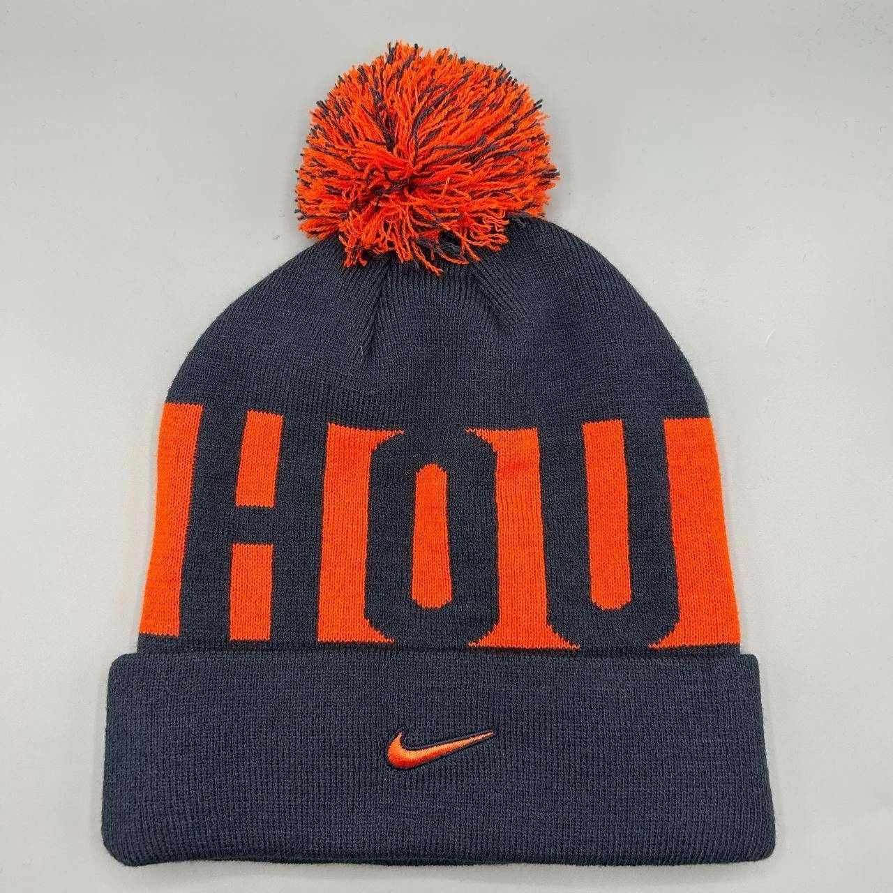 Nike Houston Astros x Nike Hat Men Cuffed Beanie Pom Pom Cap New Size ONE SIZE - 2 Thumbnail
