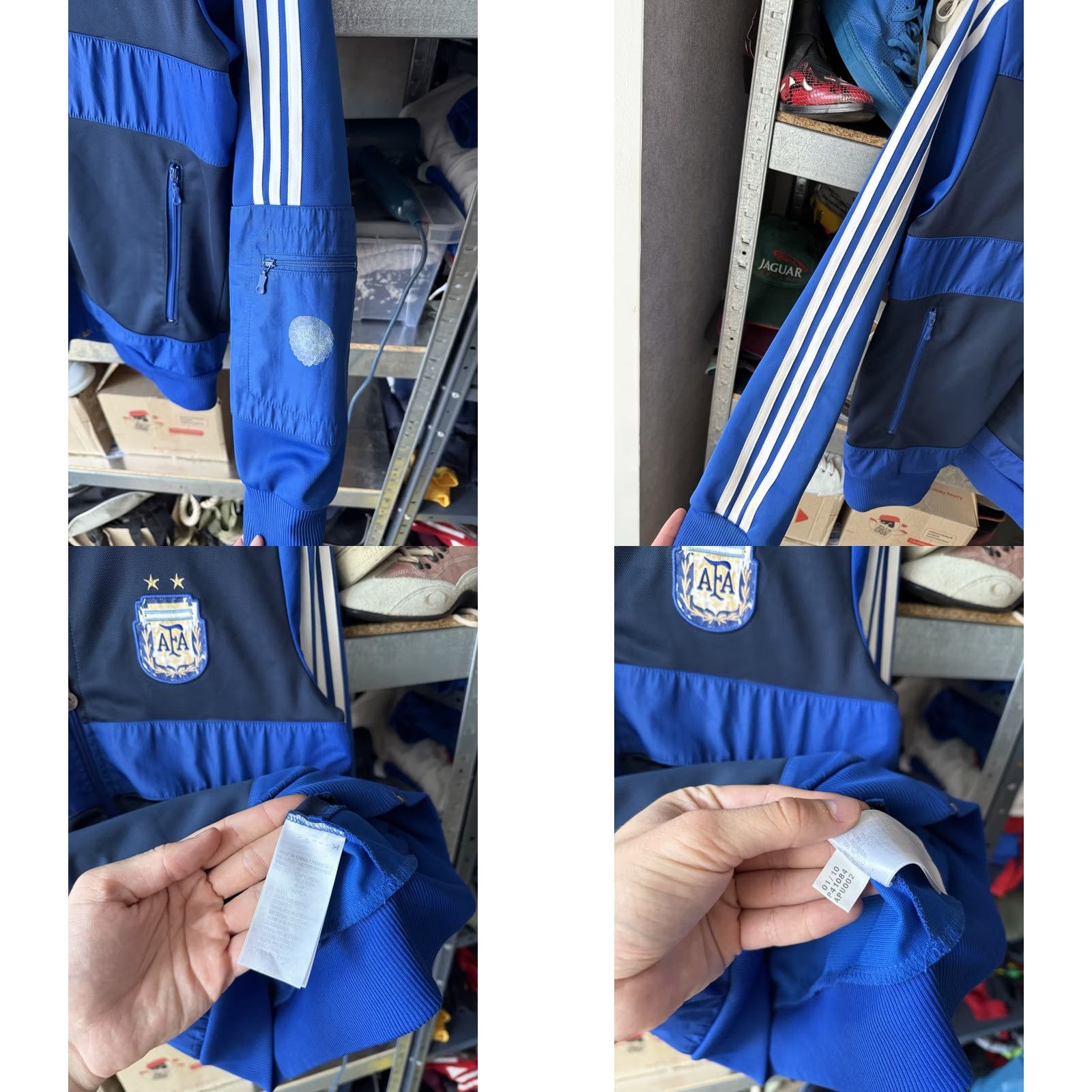 Adidas ARGENTINA 2010 2011 FOOTBALL SOCCER TRACK JACKET adidas P41084 Sz S MEN Size US S / EU 44-46 / 1 - 8 Thumbnail