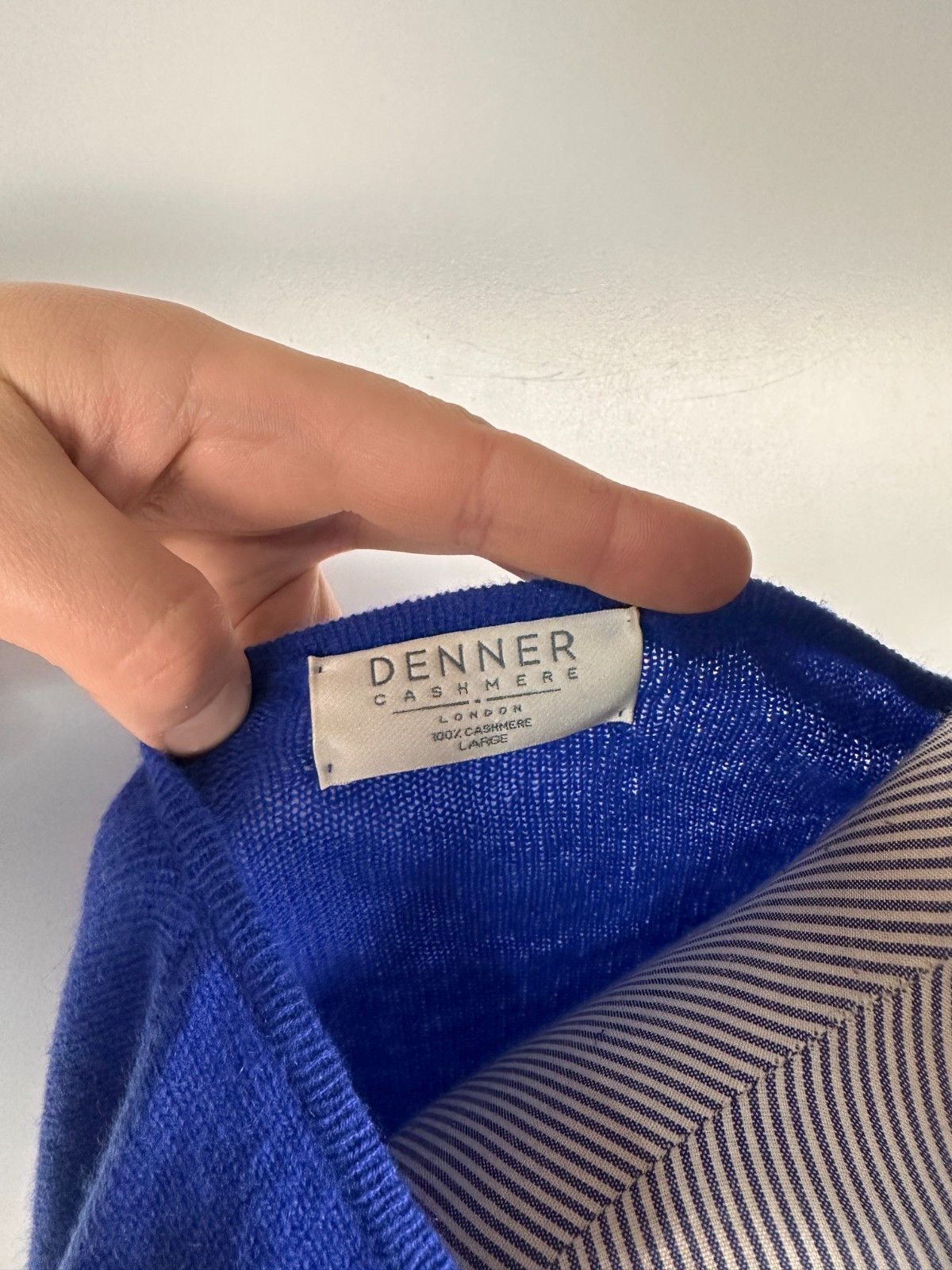 Other Denner 100% Cashmere Blue Bolero Cardigan Womens Size L Size L / US 10 / IT 46 - 7 Thumbnail