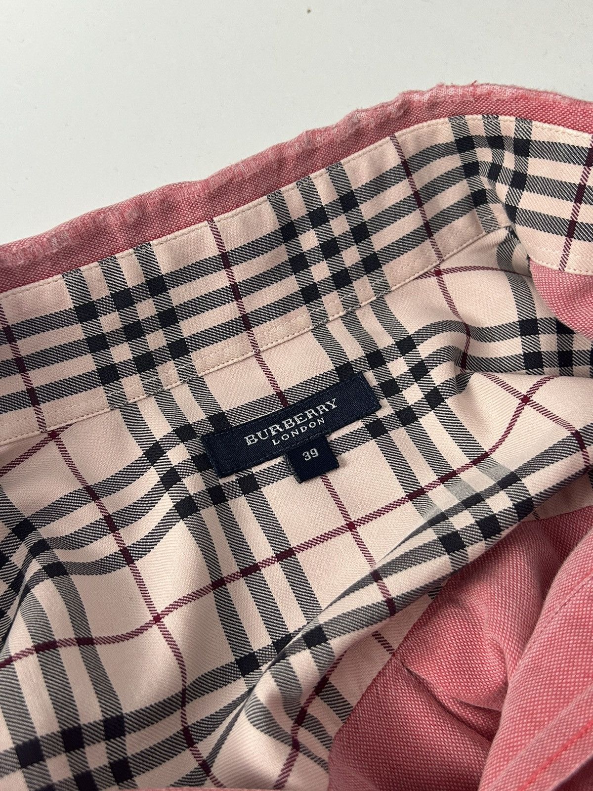 Burberry Burberry London Pink Button Down Shirt Nova Check Size US L / EU 52-54 / 3 - 12 Thumbnail