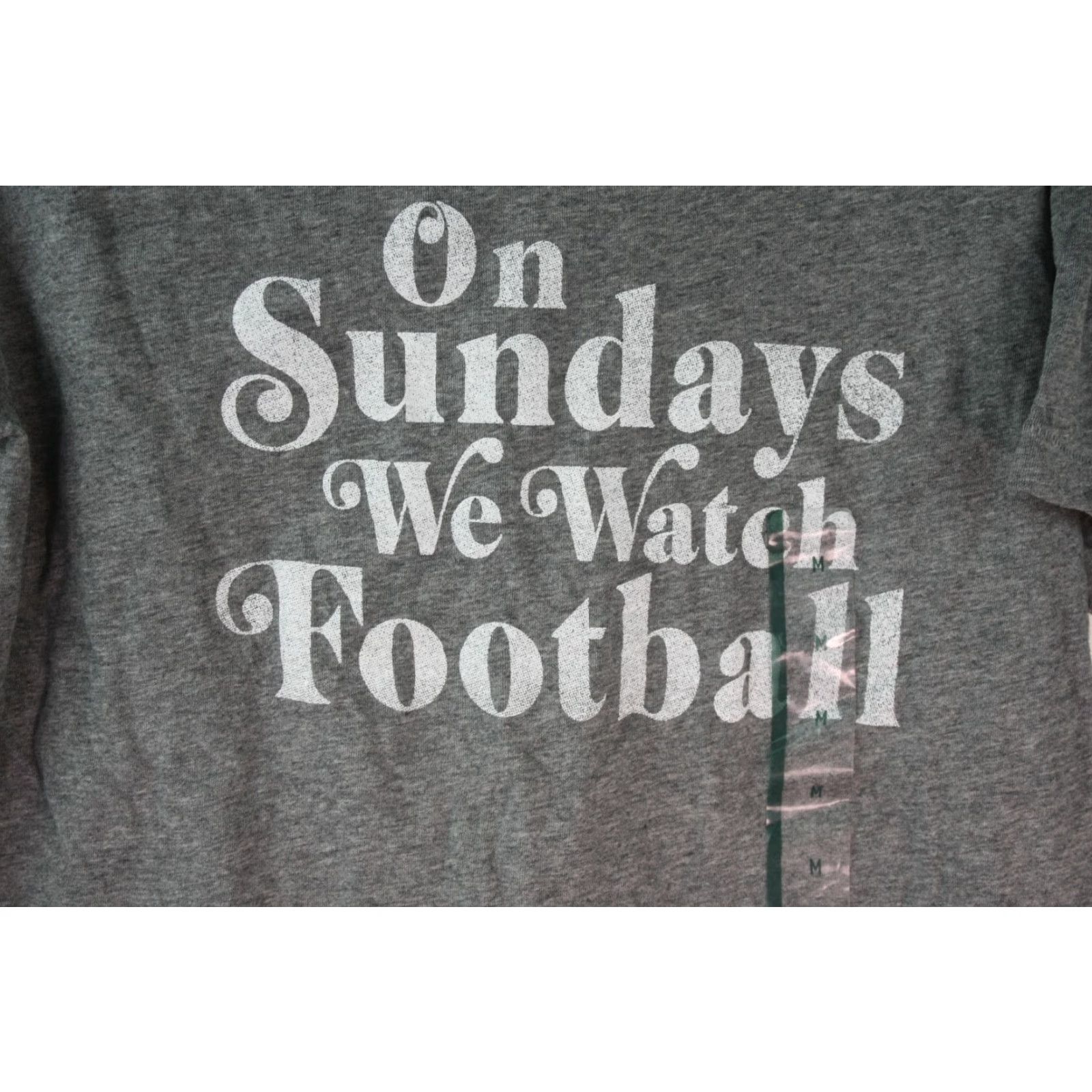 Vintage Fifth Sun T-Shirt Grey M Womens On Sundays We Watch Football Size ONE SIZE - 2 Thumbnail