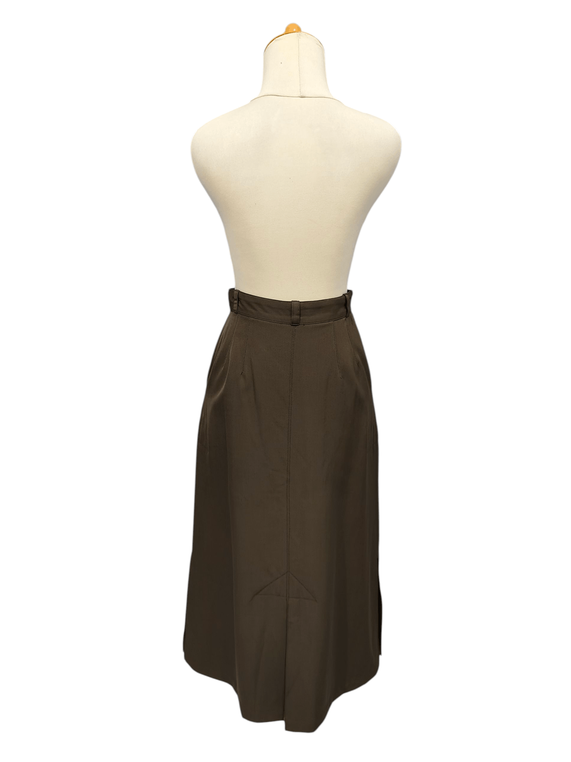 Issey Miyake 80s Issey Miyake🇯🇵Archive Center Vent Pleated A-Line Skirt Size 28" / US 6 / IT 42 - 9 Thumbnail