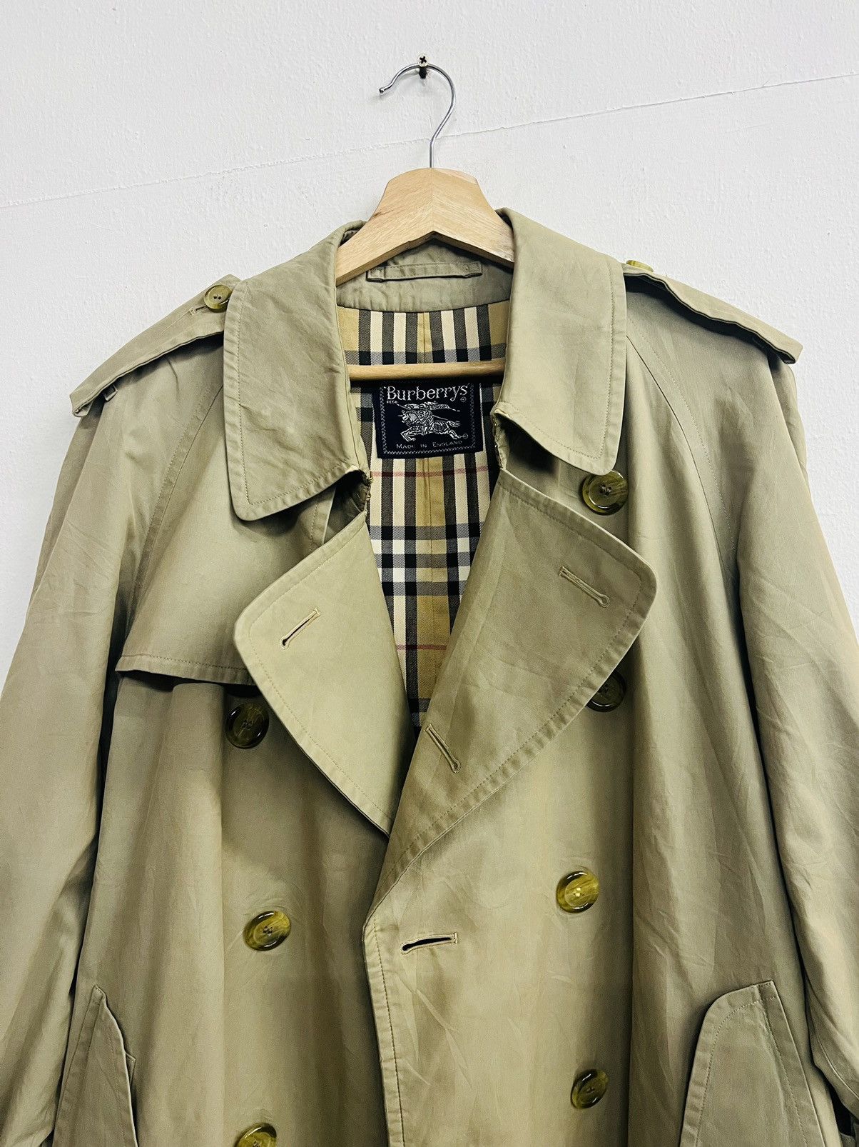 Burberry VINTAGE BURBERRY NOVA CHECK TRENCH COAT Size US S / EU 44-46 / 1 - 6 Thumbnail