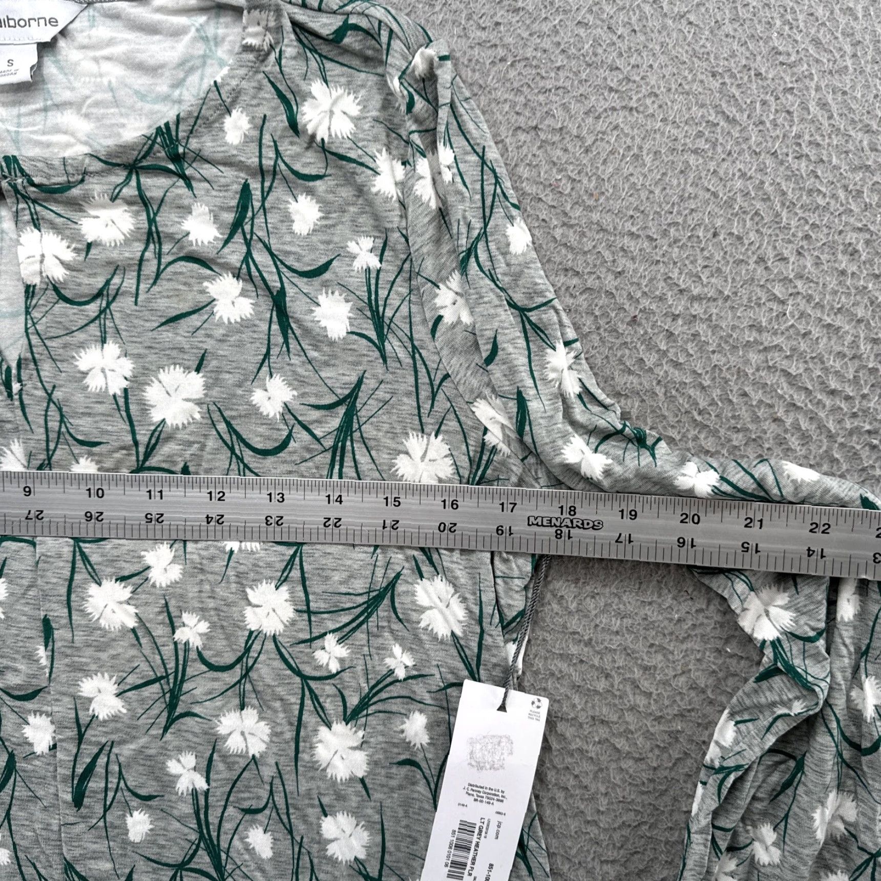 Liz Claiborne Liz Claiborne Blouse Women Long Sleeve Floral Print Rayon Blend Top New S Multicolor V-Neck Button Ruffle Womens Size S / US 4 / IT 40 - 5 Thumbnail