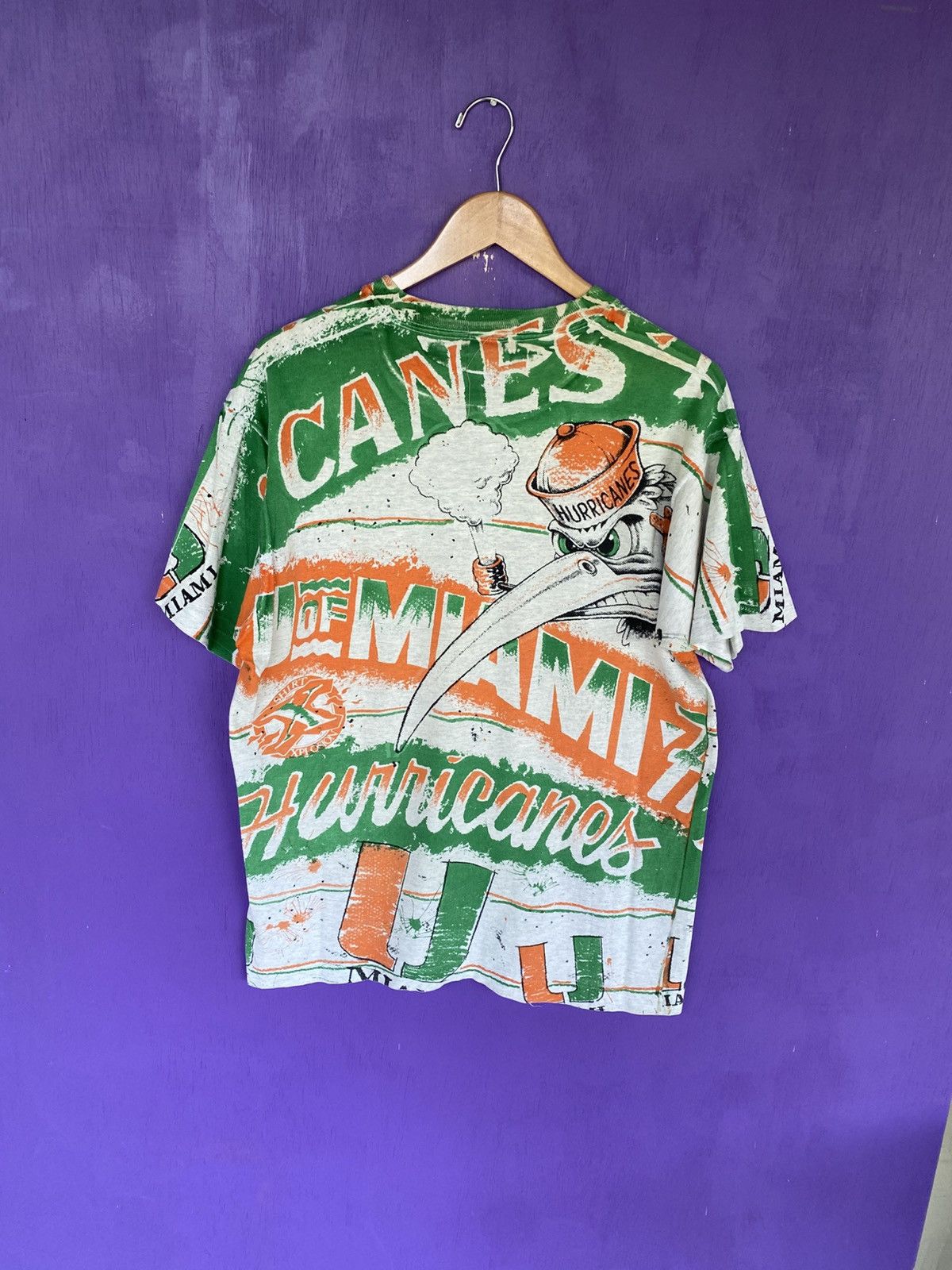 Other Vintage 90s Miami Hurricanes AOP t-shirt Size US XL / EU 56 / 4 - 2 Thumbnail