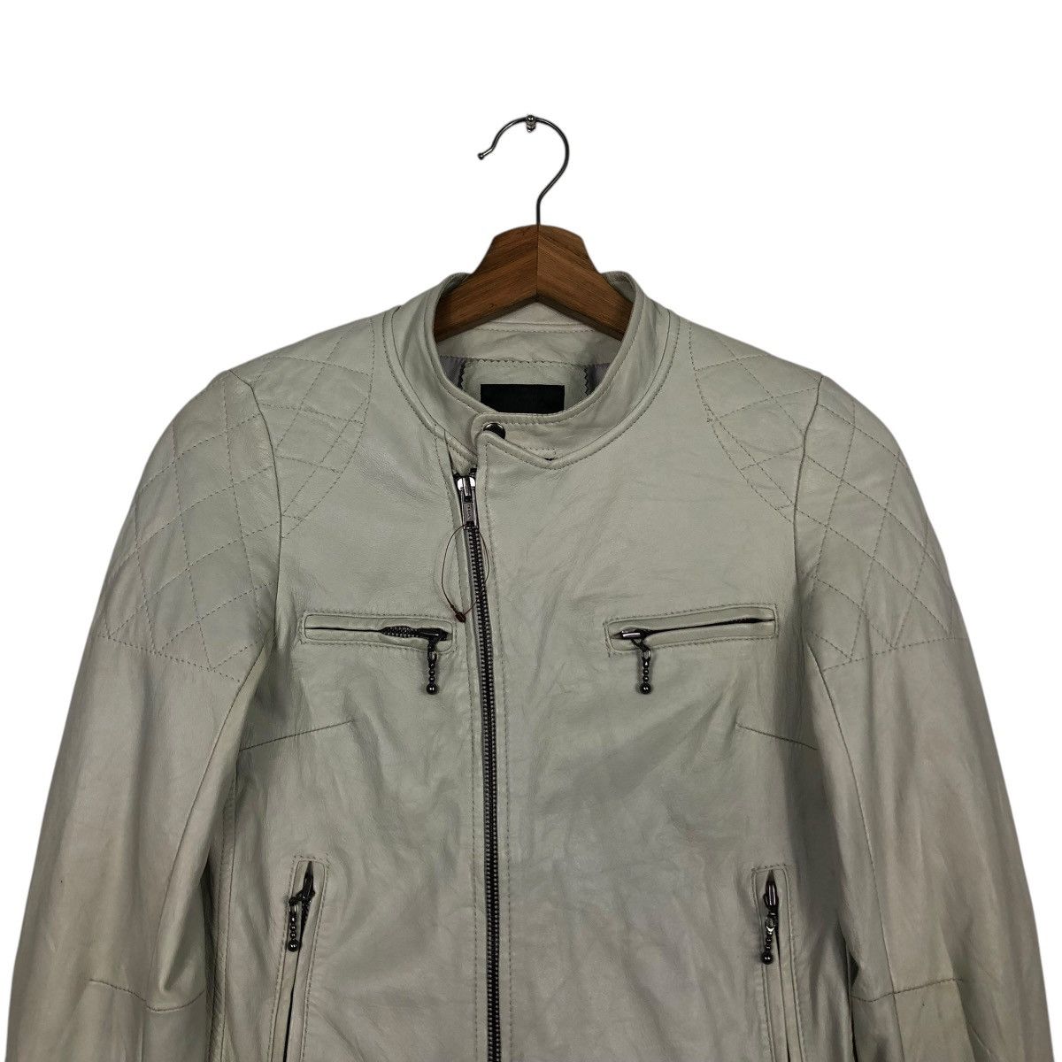 Japanese Brand 🔥CROPPED BIKER SOFT LEATHER JACKET MOUSSY ISSEY MIYAKE Size US S / EU 44-46 / 1 - 3 Thumbnail