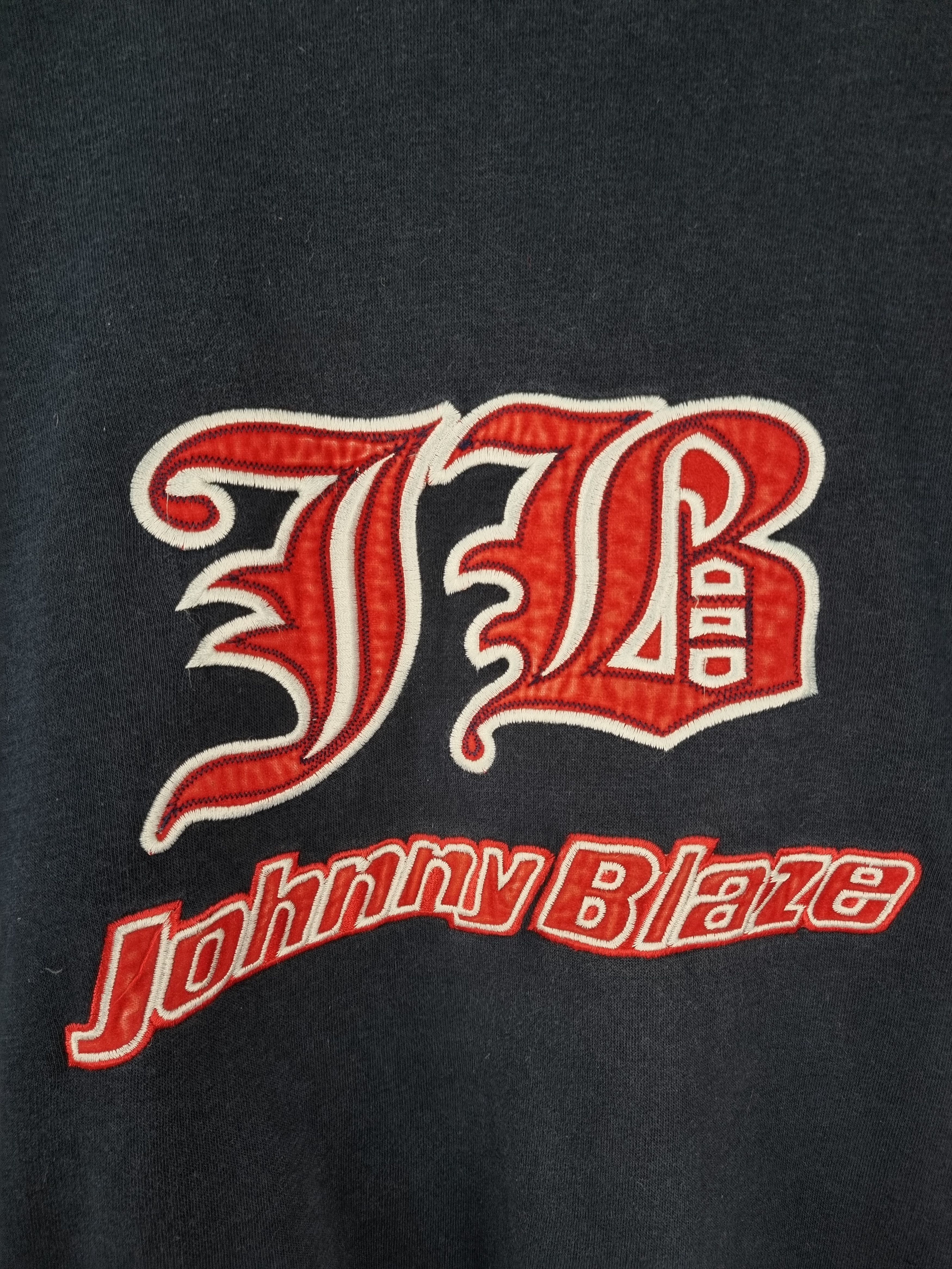 Rap Tees × Vintage Johnny Blaze Vintage Spellout Big Logo Sweatshirt Size US S / EU 44-46 / 1 - 5 Thumbnail