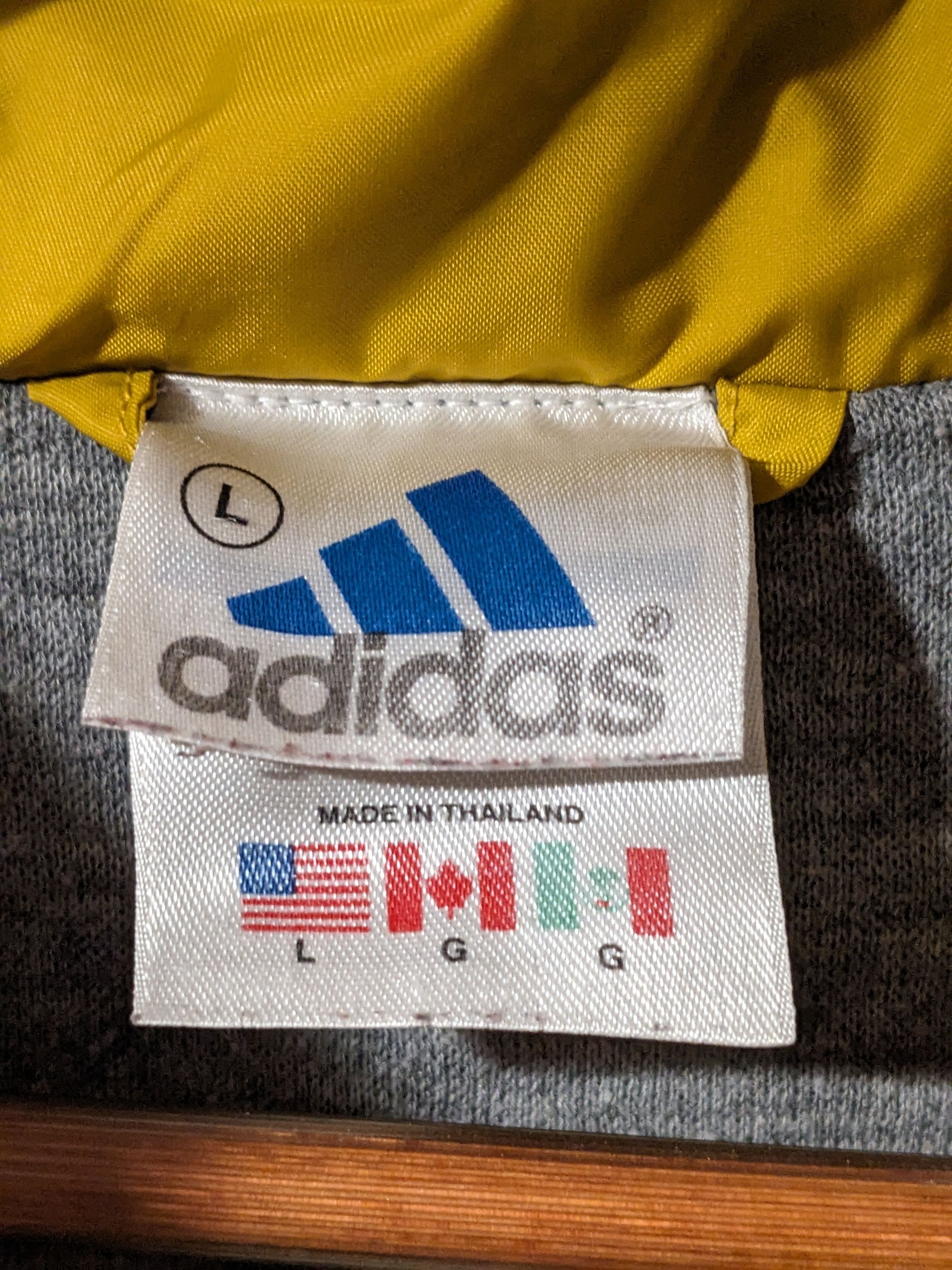 Adidas × Vintage Vintage 90s Adidas Green Kids Large Full Zip Windbreaker Size US L / EU 52-54 / 3 - 3 Thumbnail