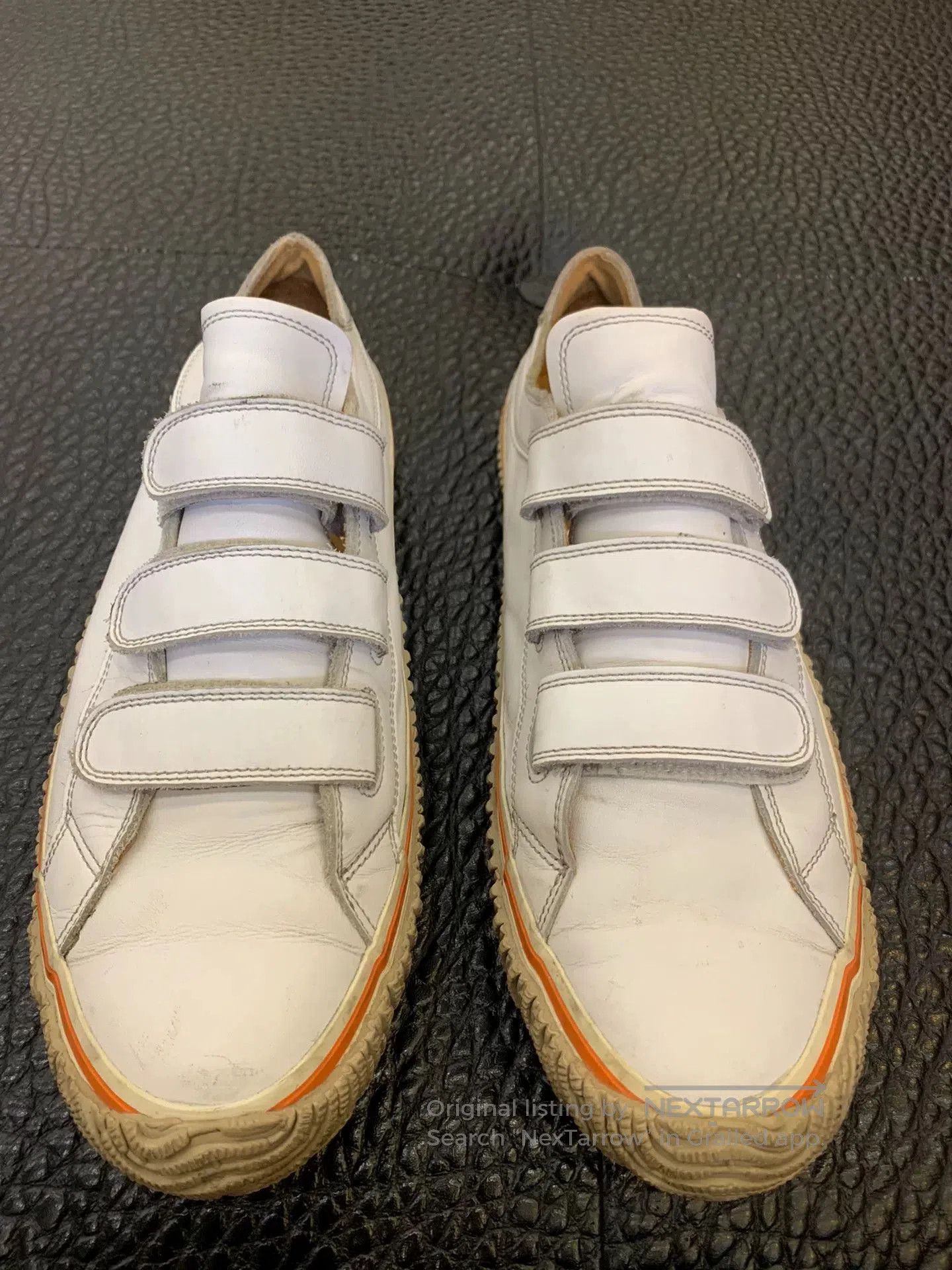 Japanese Brand SPINGLE MOVE Low-Top Velcro Leather Casual Shoes. Size US 10 / EU 43 - 1 Thumbnail