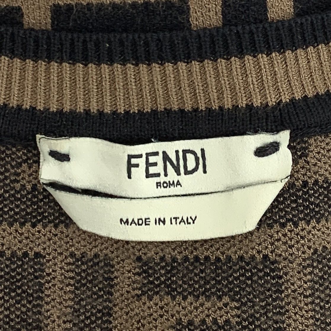 Fendi Fendi Monogram All-over Print Short Sleeve Knit Top K26WX Size S / US 4 / IT 40 - 5 Thumbnail