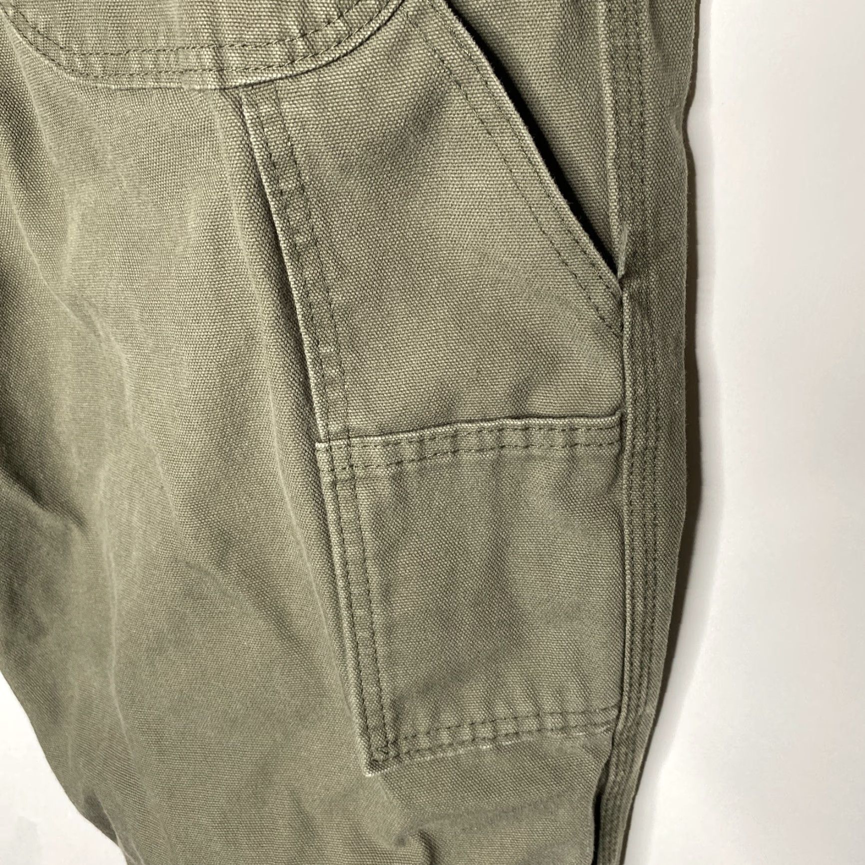 Dickies VINTAGE Dickies Carpenter Duck Work Jeans Pants Mens 44 x 32 Green Moss 5-Pocket Design Relaxed Fit Straight Denim Jeans Mens Size US 44 / EU 60 - 7 Thumbnail