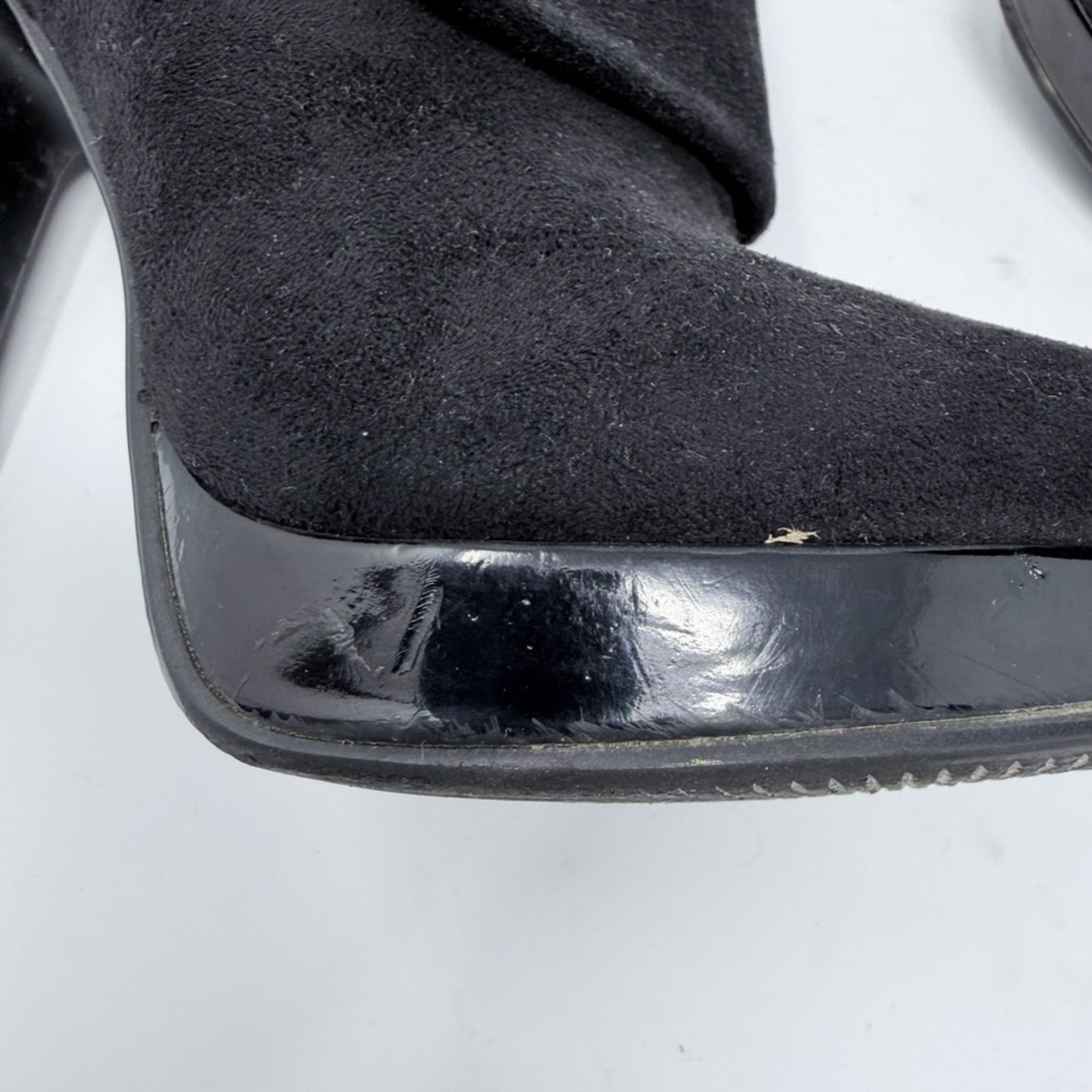 Other Comfortable Black Suede Ancle Boots w black rhinestones Size US 8 / IT 38 - 8 Thumbnail