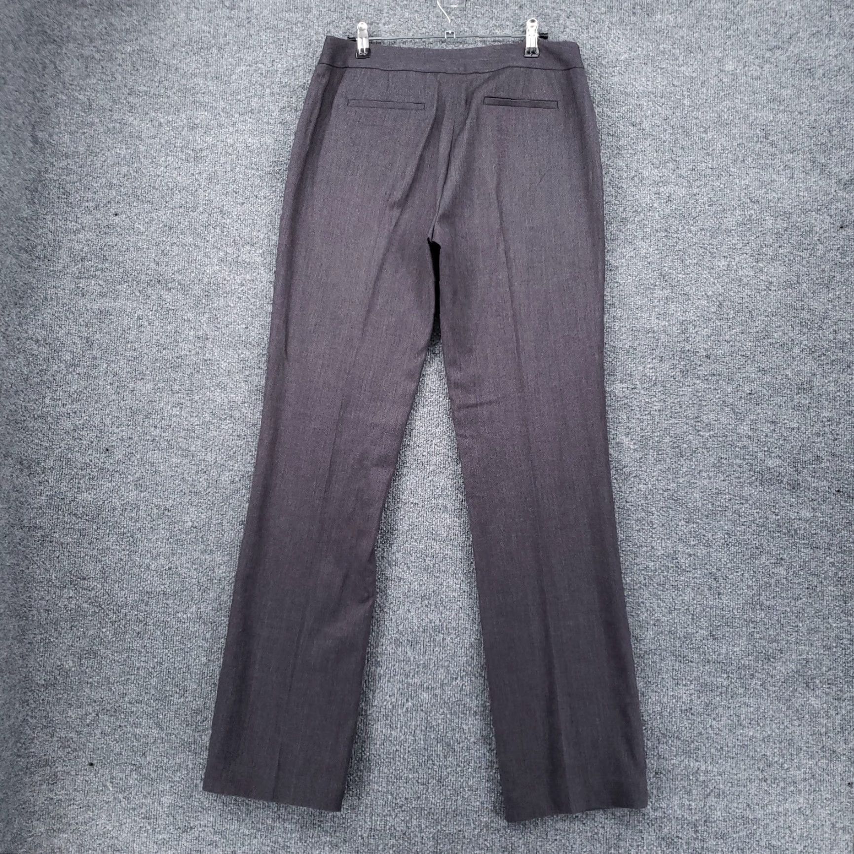 Vintage Tahari Pants Womens 8 Gray Straight Leg Mid Rise Flat Front Zip Slacks Dress Pants Womens Mens? Size 30" / US 8 / IT 44 - 2 Thumbnail
