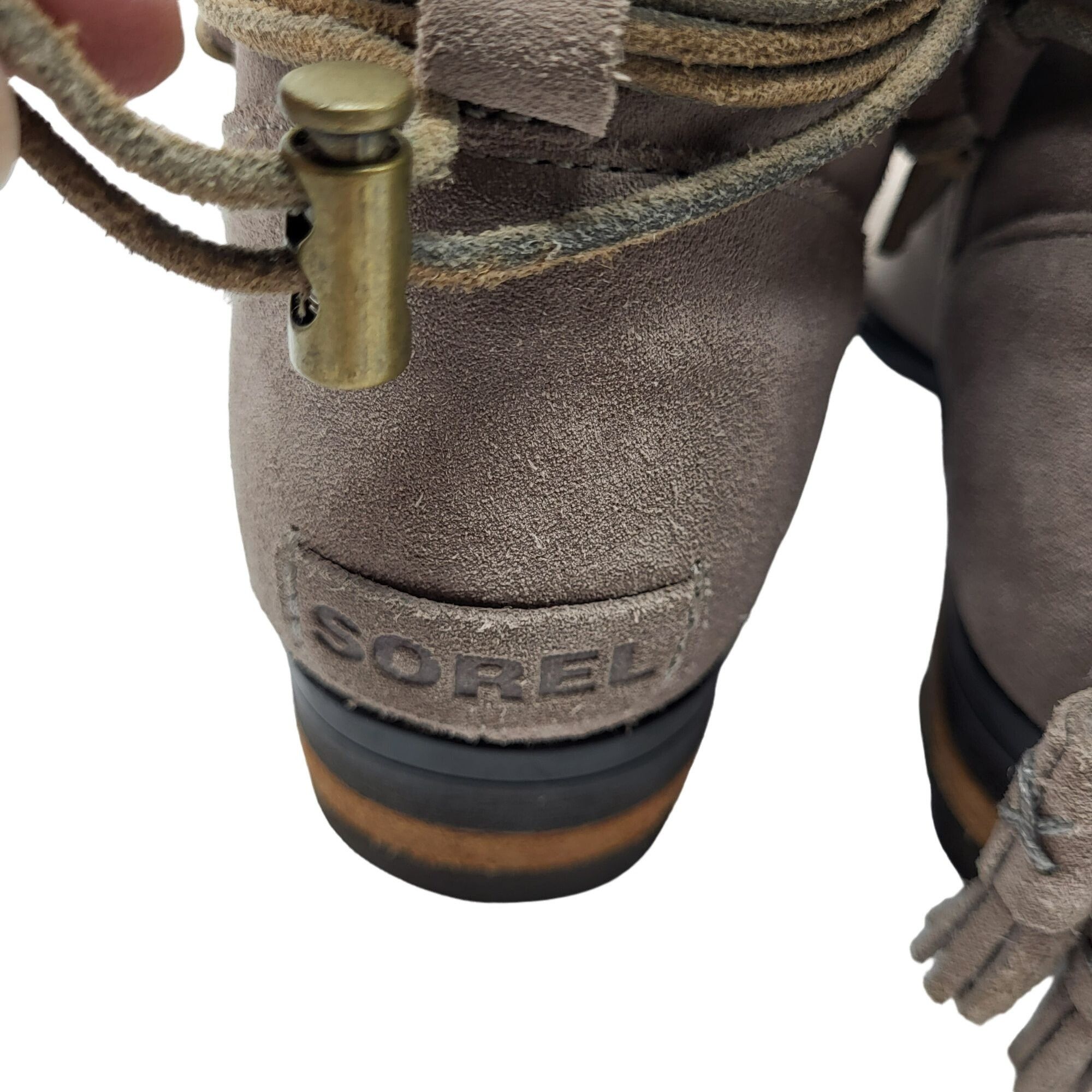 SOREL Sorel Farah Short Boot Tassel Accents Grey Suede Leather Wom Size US 8.5 / IT 38.5 - 8 Thumbnail