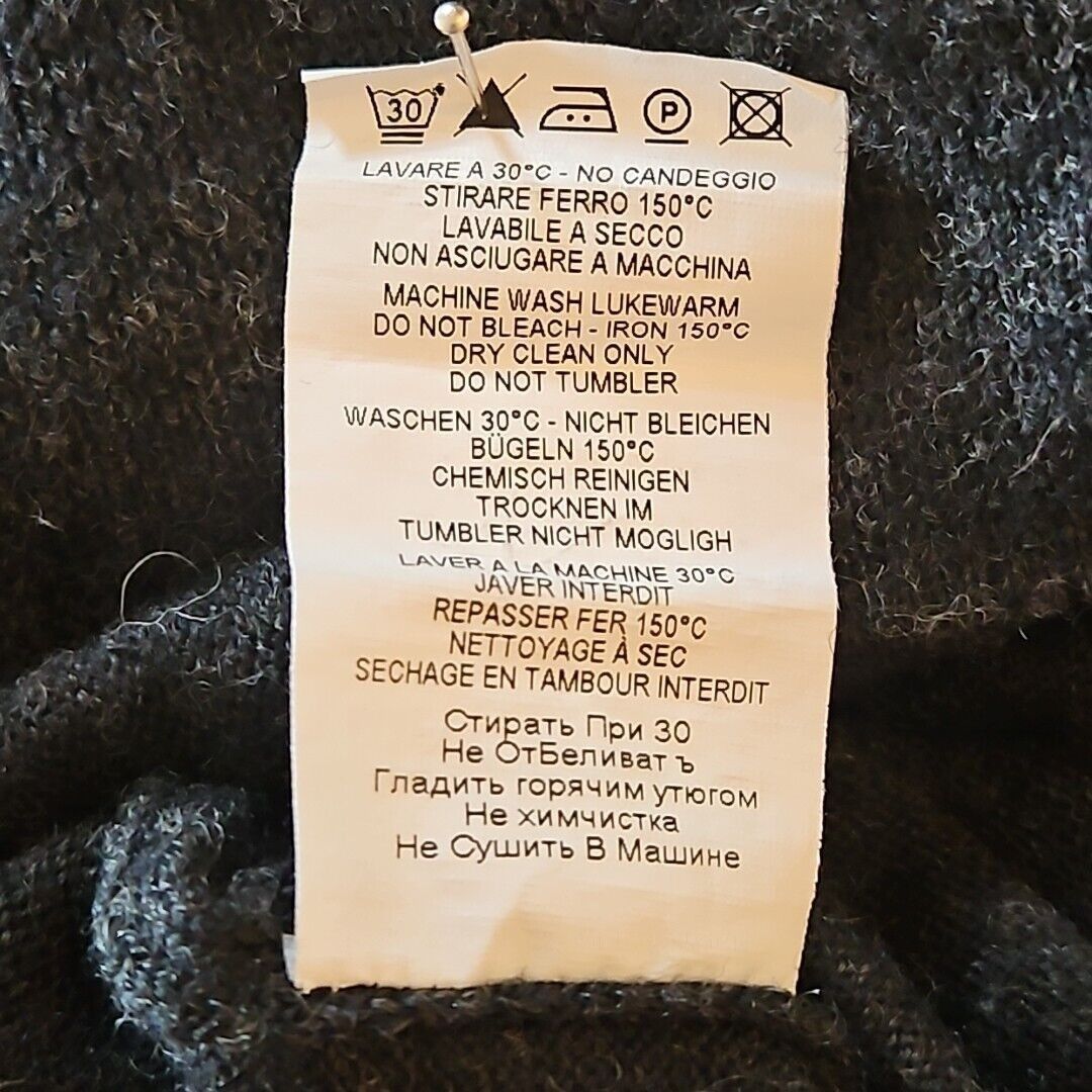 Vintage Codice Ski Sweater Men M EUR 50 Charcoal Merino Wool Blend L Size US M / EU 48-50 / 2 - 8 Thumbnail